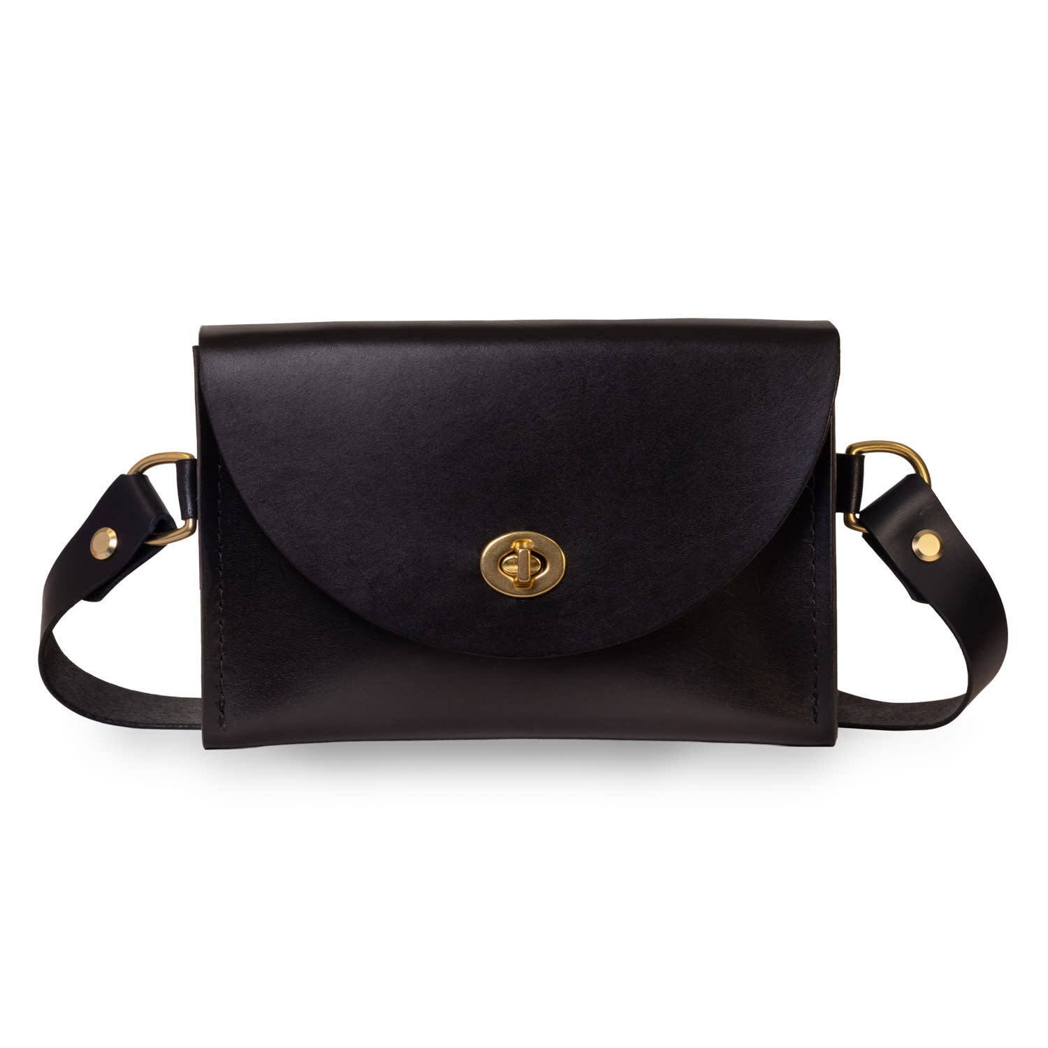 Designs By Elle Women's Rachel Sling Belt Leather Bag - Black In Black