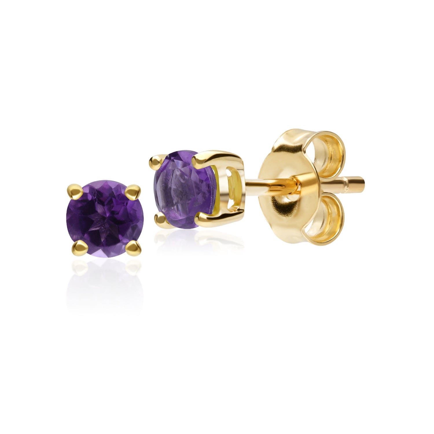 Women’s Pink / Purple Amethyst Stud Earrings In Gold Gemondo