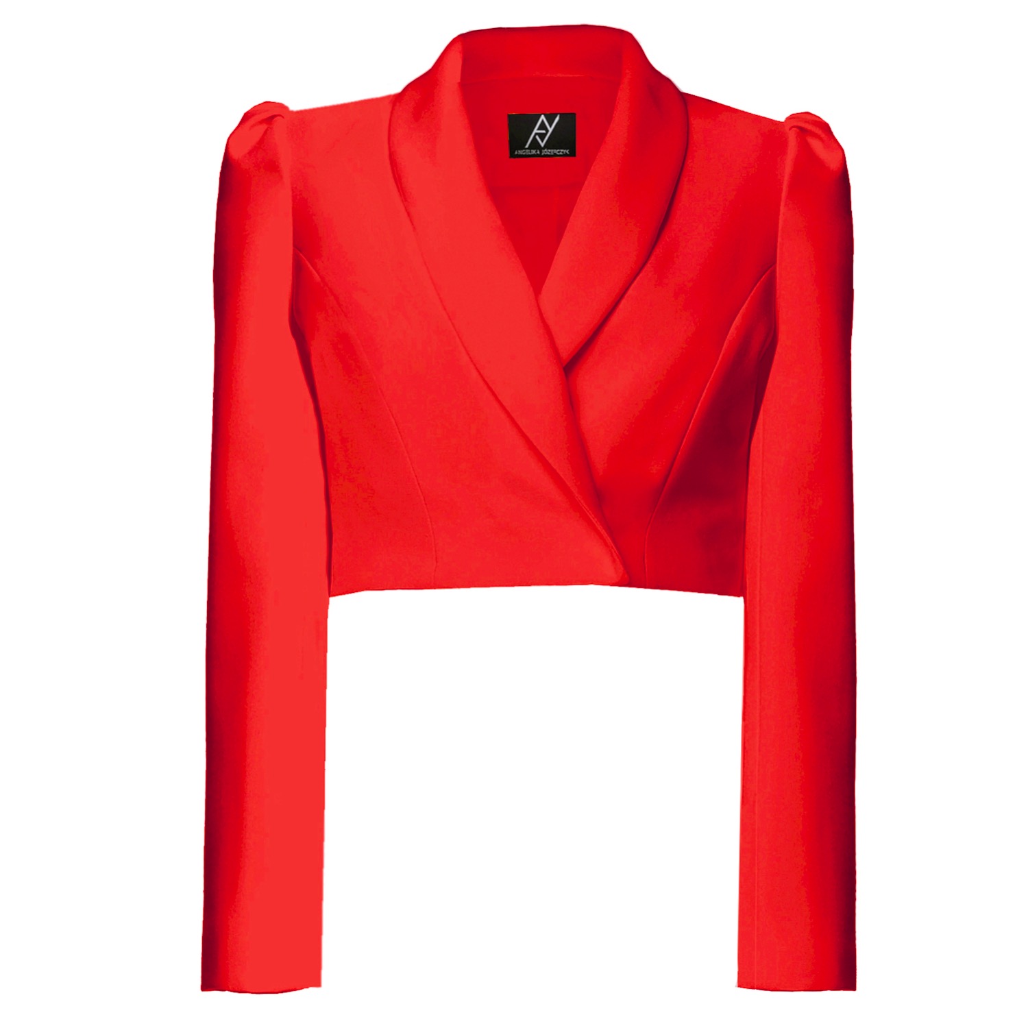 TAILORED CROPPED BLAZER - Red