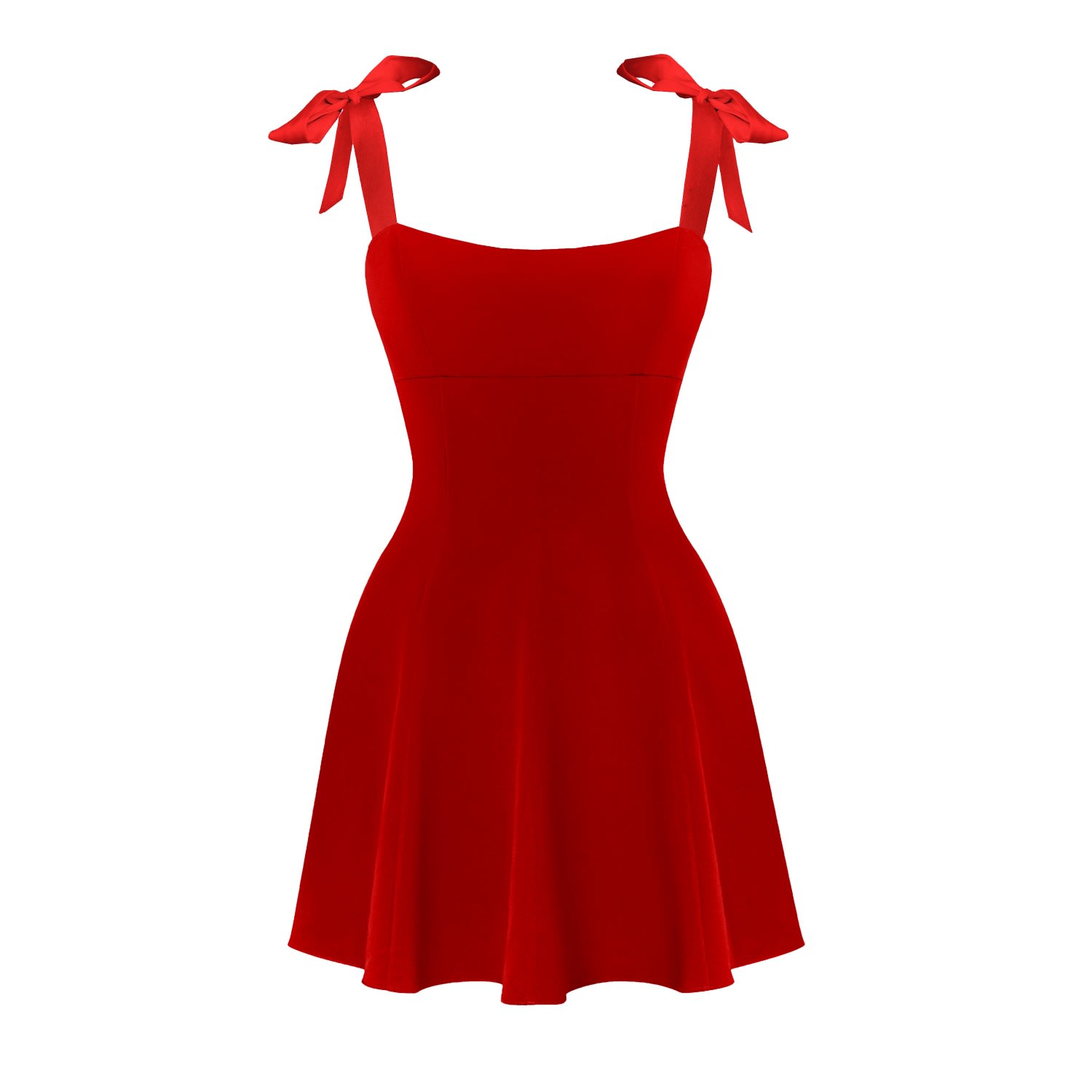 Lily Phellera Women's Lottie Mini Dress With Ties In Peony Red In Red