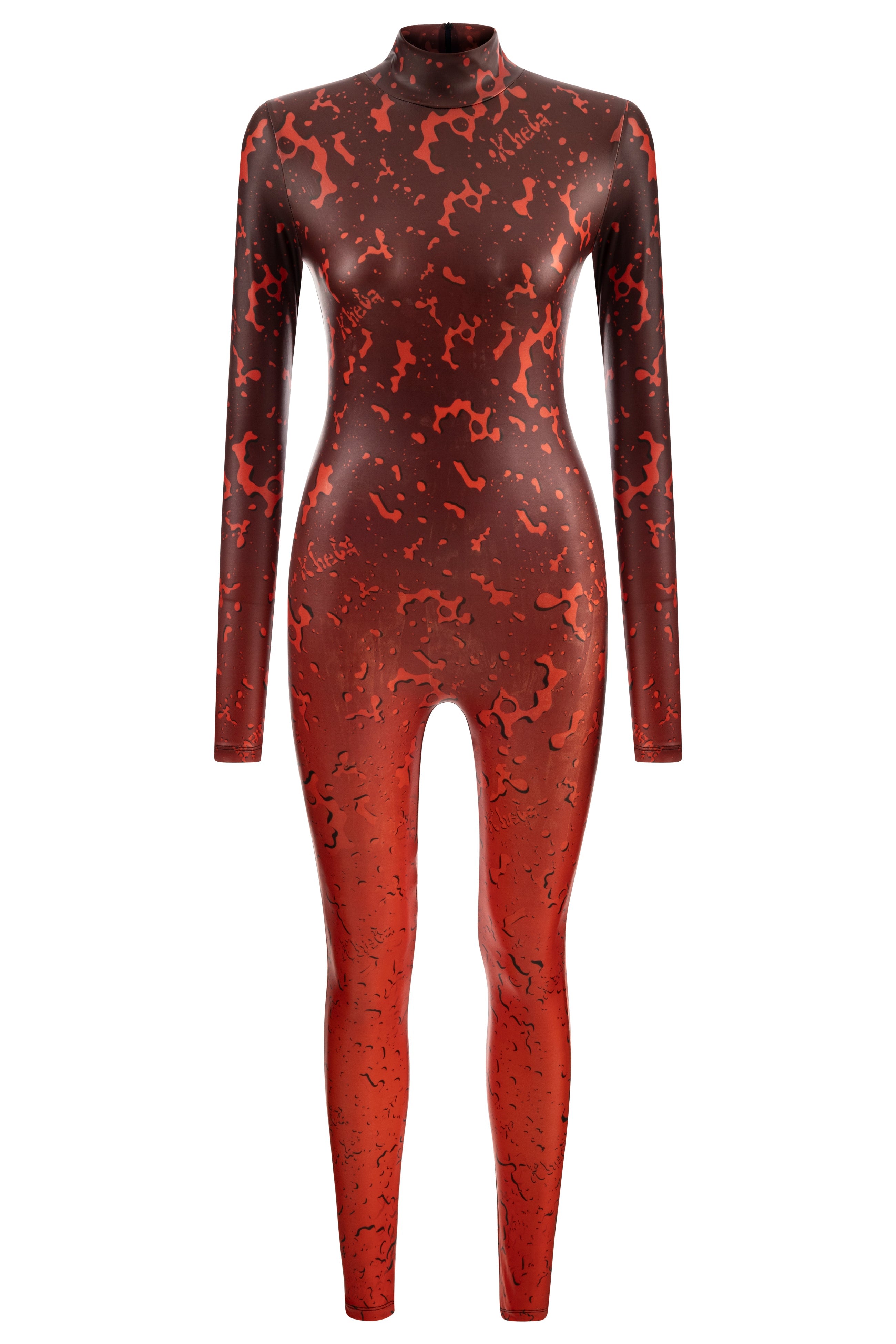 Khéla The Label Women's Red Bloody Mary Halloween Playsuit In Orange