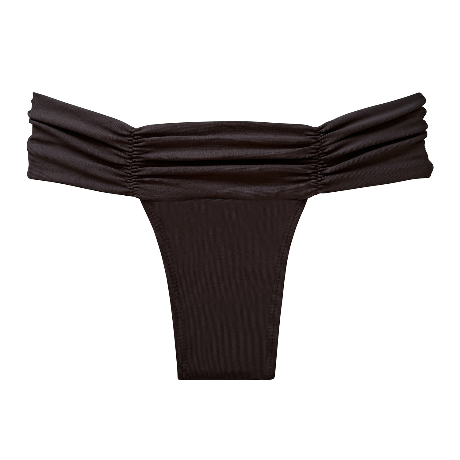 Nuaje Nuaje Women's Ariel Ruched Bikini Bottom In Brown In Brown