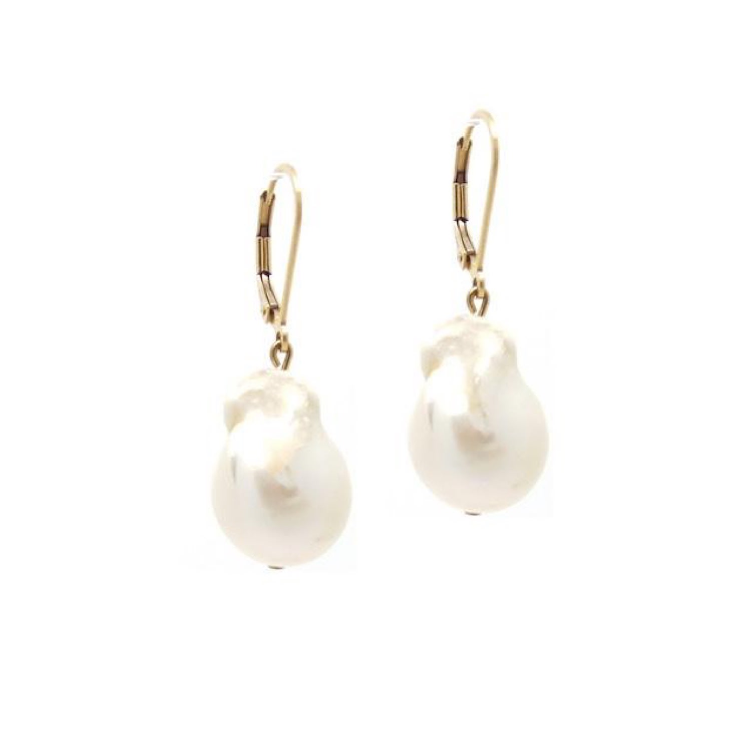 Salome Women's Gold / White Penelope With A Pearl Earrings In Gold