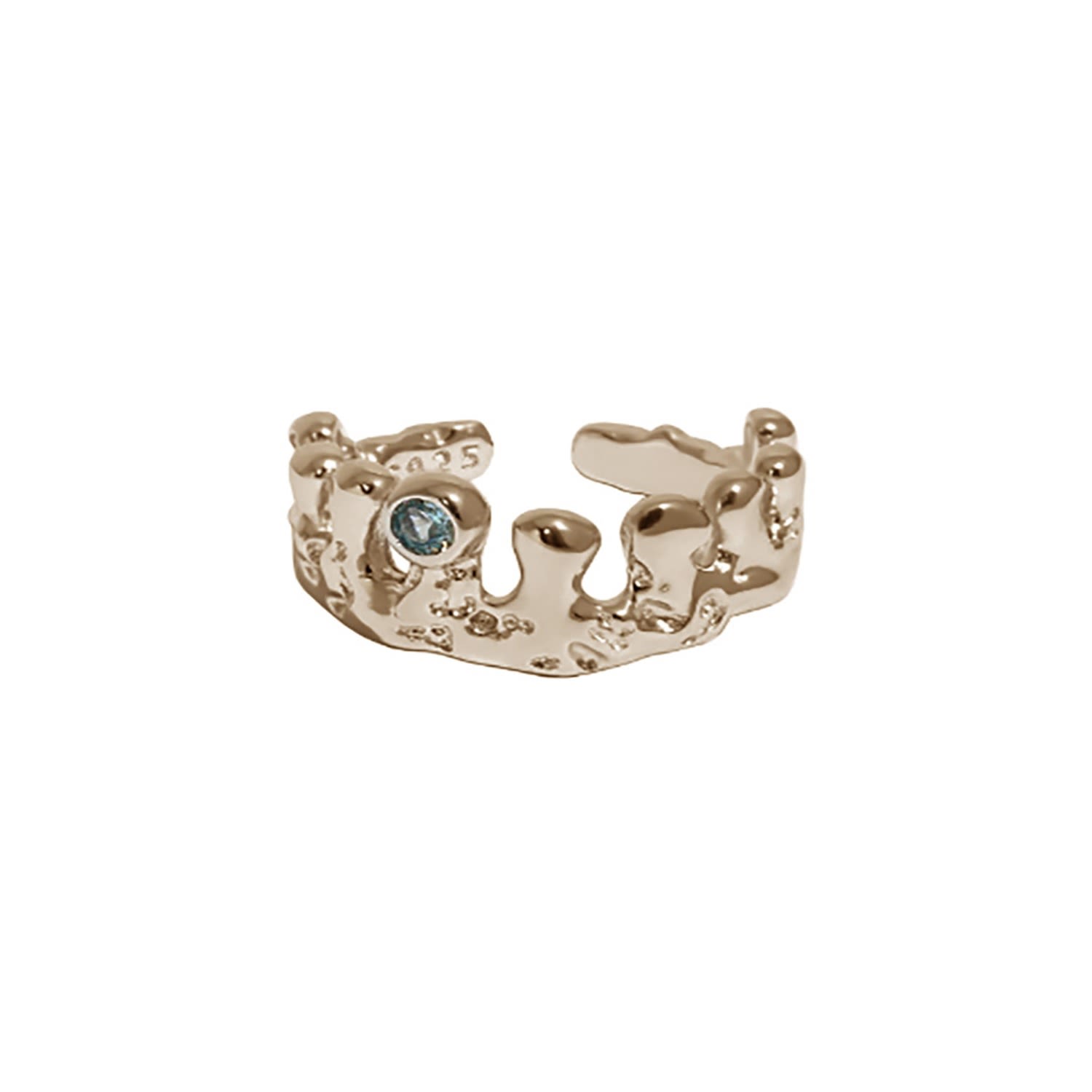 Janus Edinburgh Women's Gold Vermeil Statement Fluidity Carron Ring Adjustable