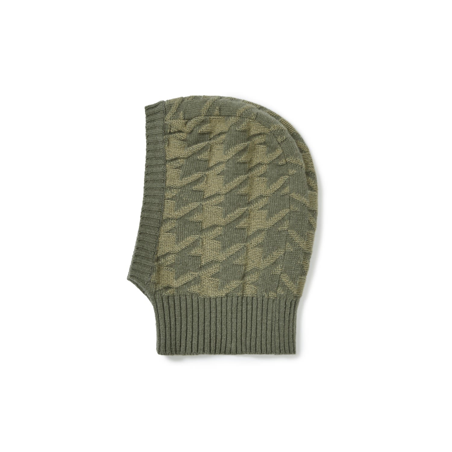 Women’s Green Houndstooth Balaclava One Size Mmic