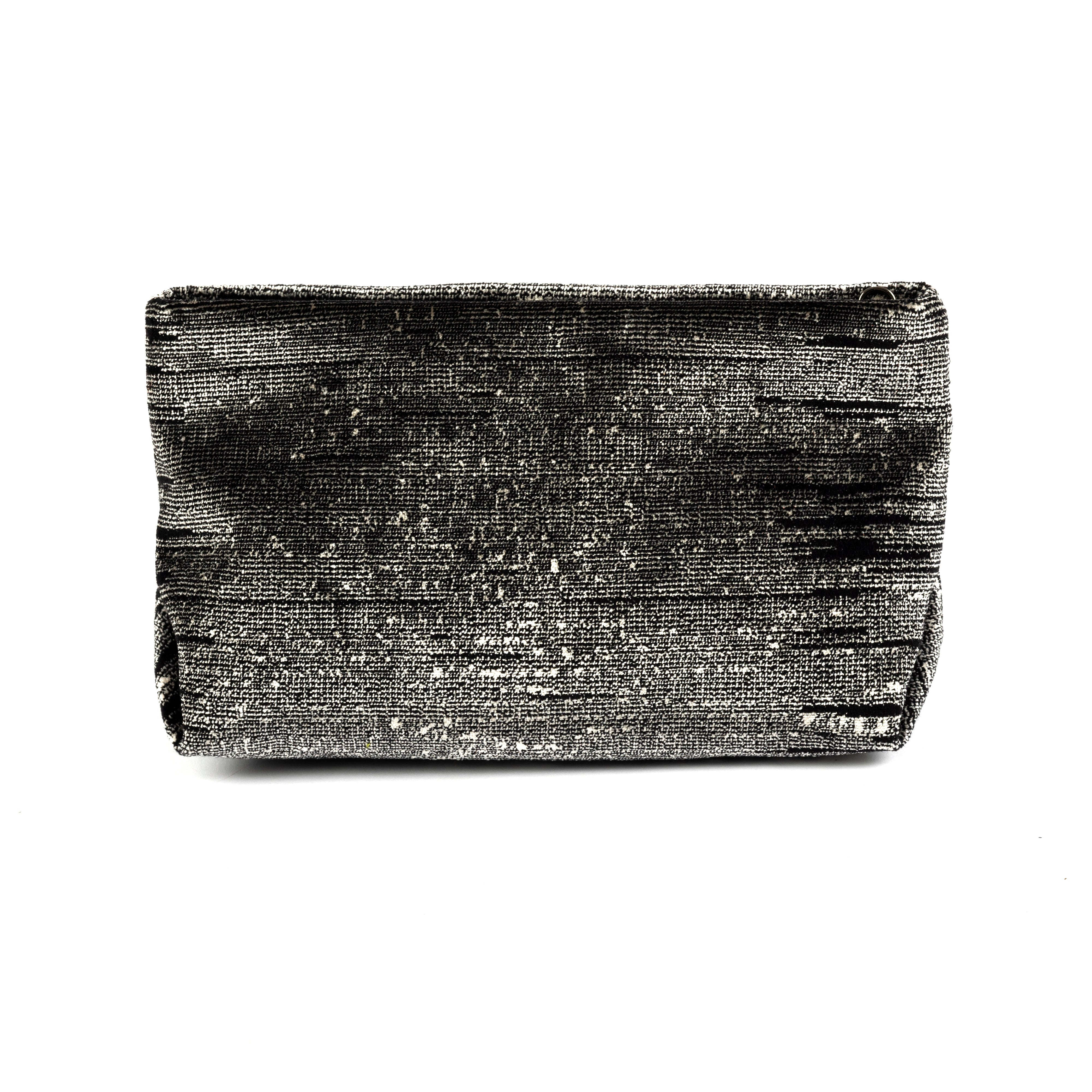 Sjw Bags London Women's Grey Blenheim Velvet Clutch Bag In Gray