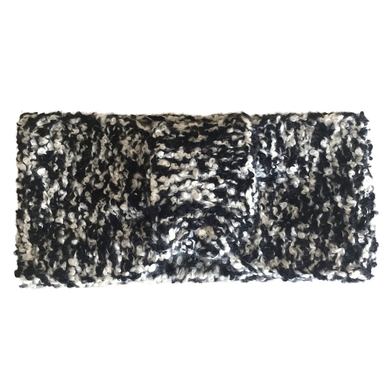 Women’s Oh, So Royal Hand-Knitted Cashmere Bouclé Headband In Black & White Mélange Grace Cashmere Zurich