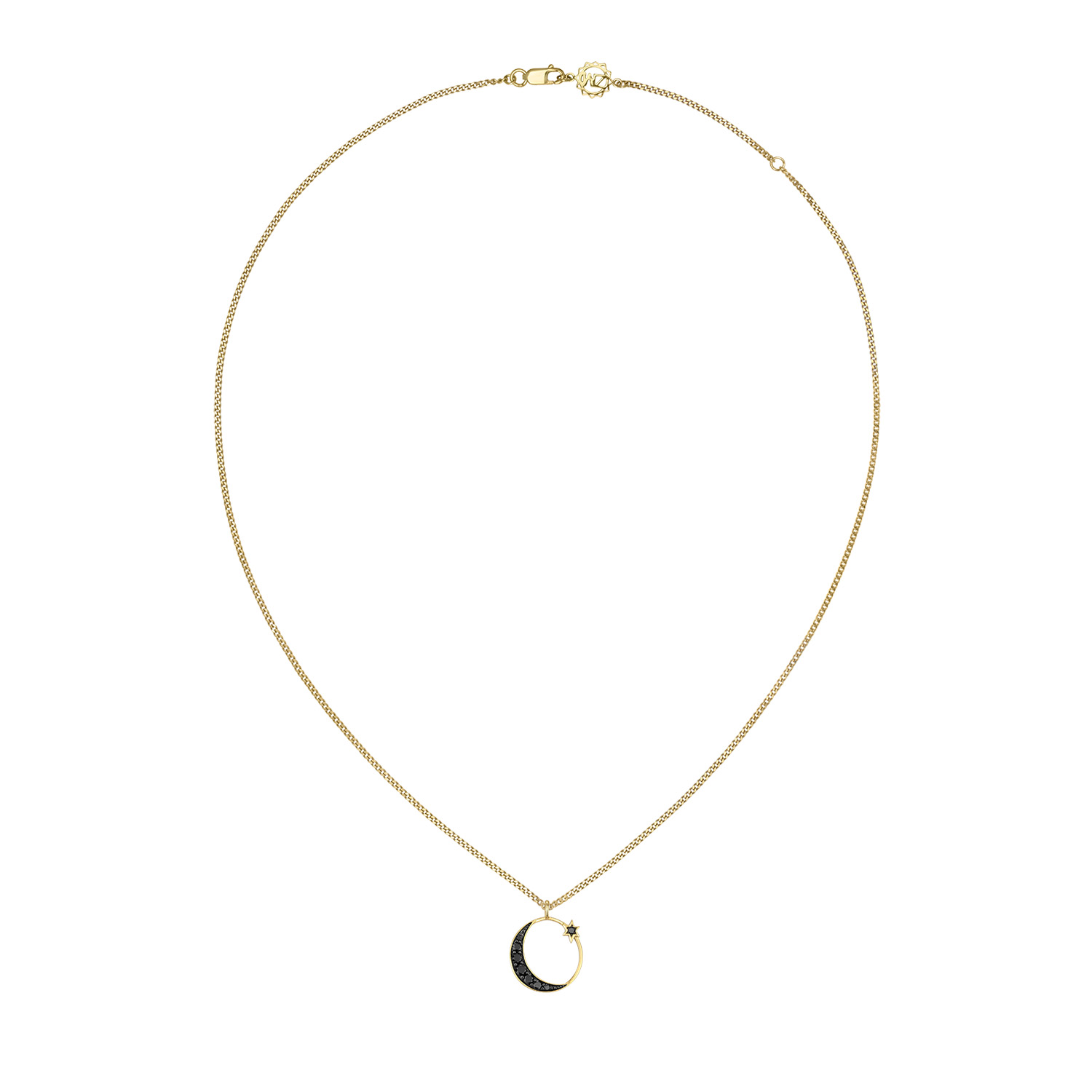 Women’s Gold / Black Celestia Necklace Black Diamond Gold Zoe and Morgan