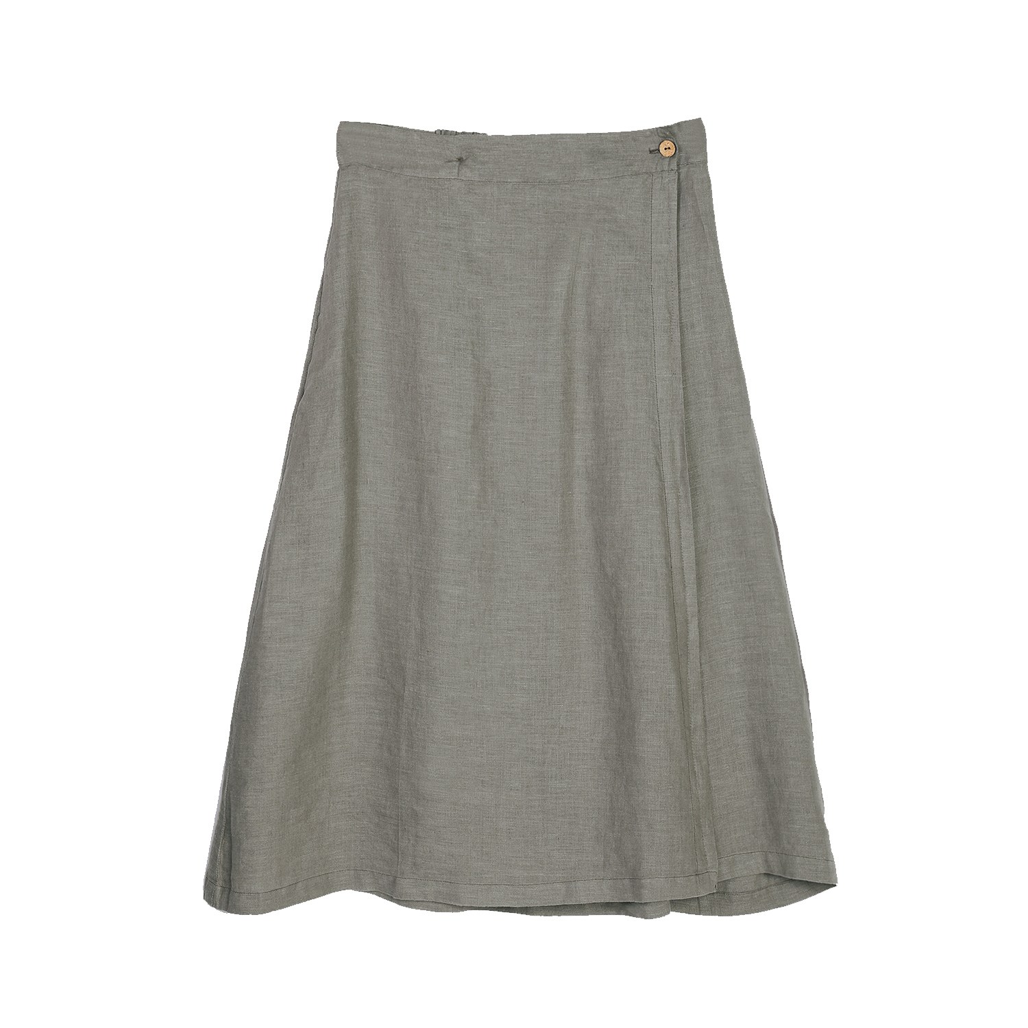 Reistor Women's Overlap Midi Dark Green Skirt In Green
