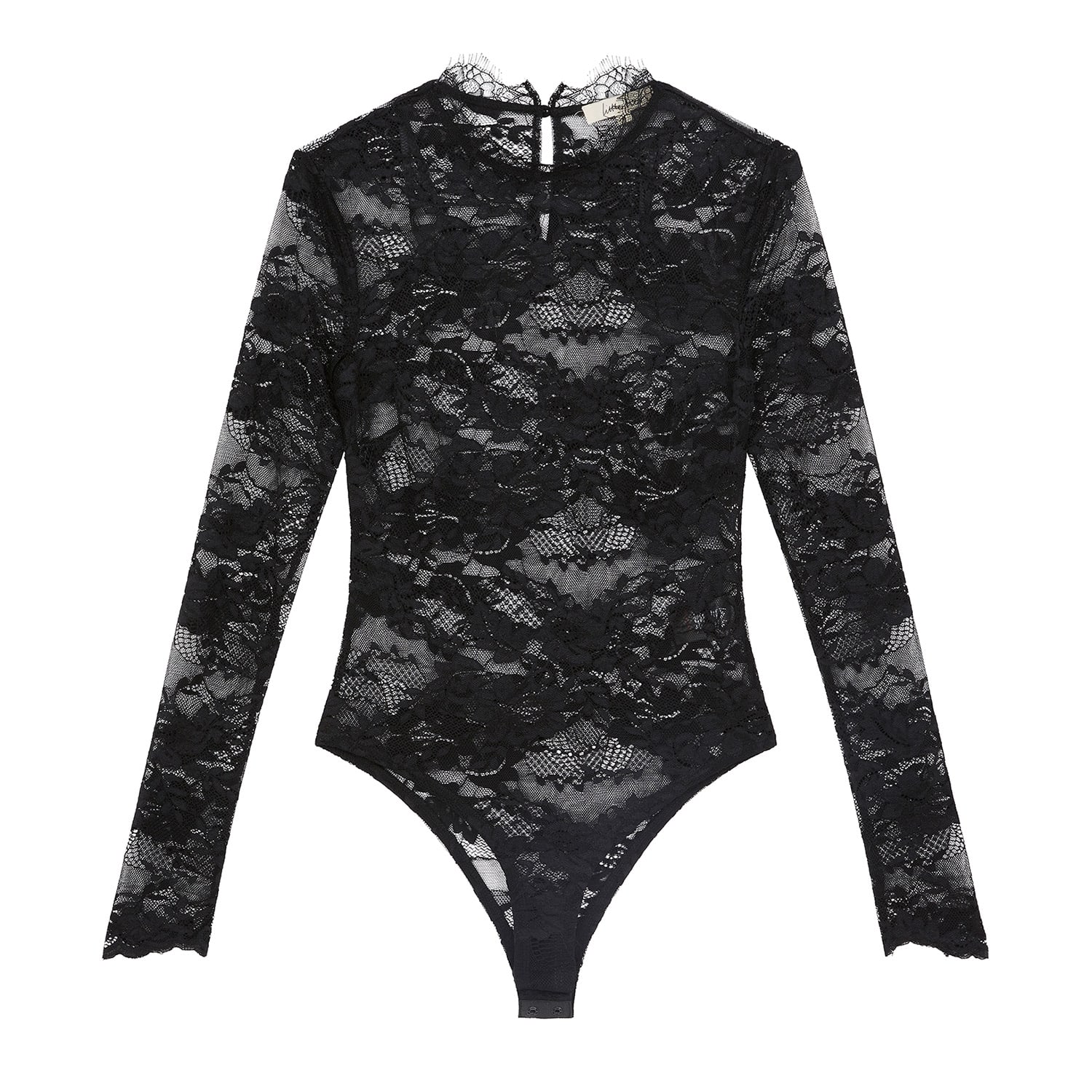 Black Lace Bell Sleeve Bodysuit - Black Lace Bodysuit - Black long Sle – By  Order Of The Queen