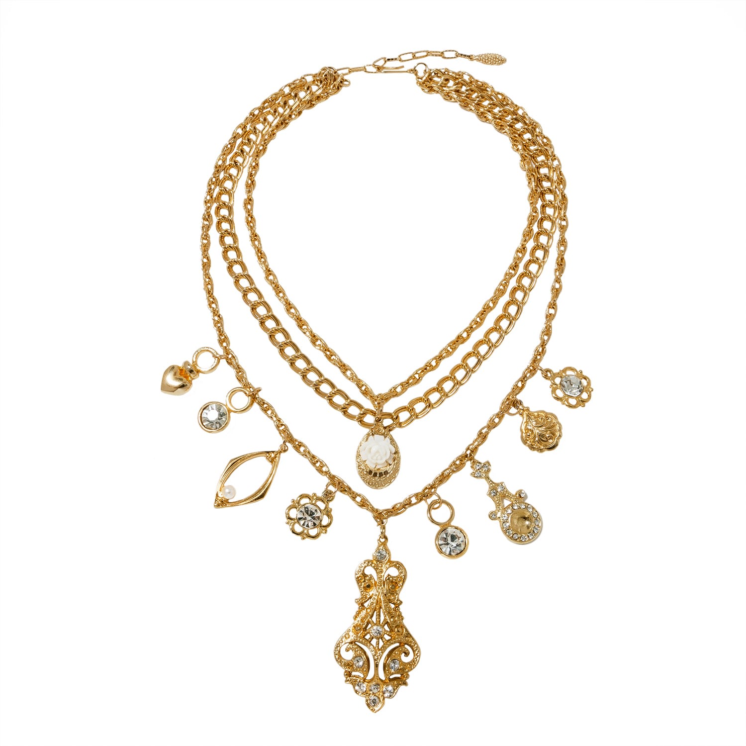 Women's Vintage Gold Plated Lilibeth Necklace | Caramel Vintage Jewellery