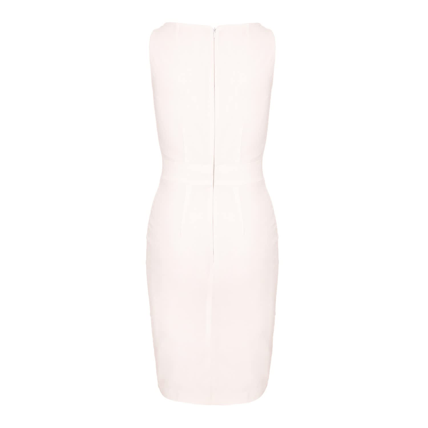 Bodycon Midi Dress With Leg Slit - White | AVENUE N29 | Wolf & Badger