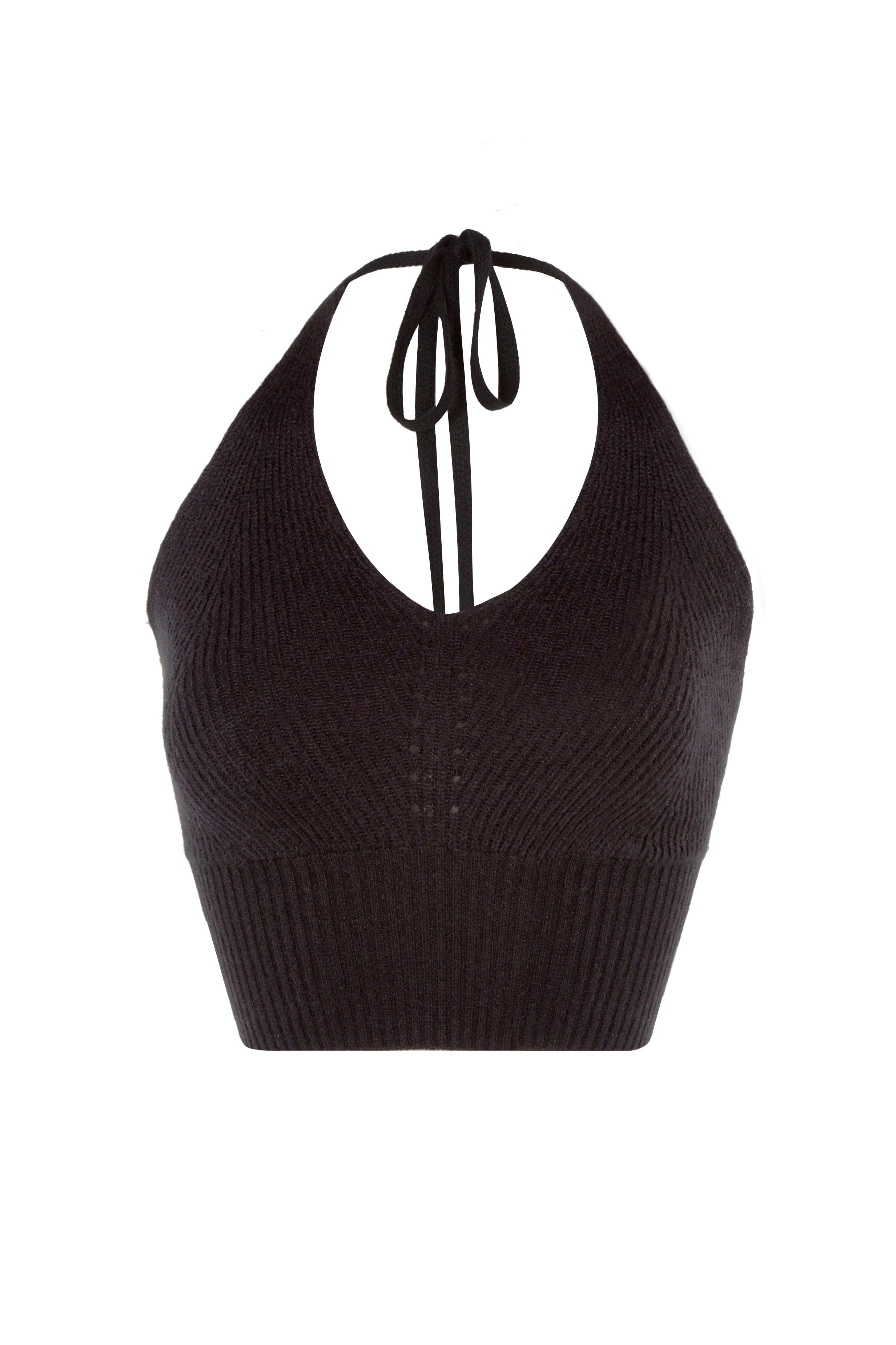 Justlove Women's Black Cashmere Bralette In Black