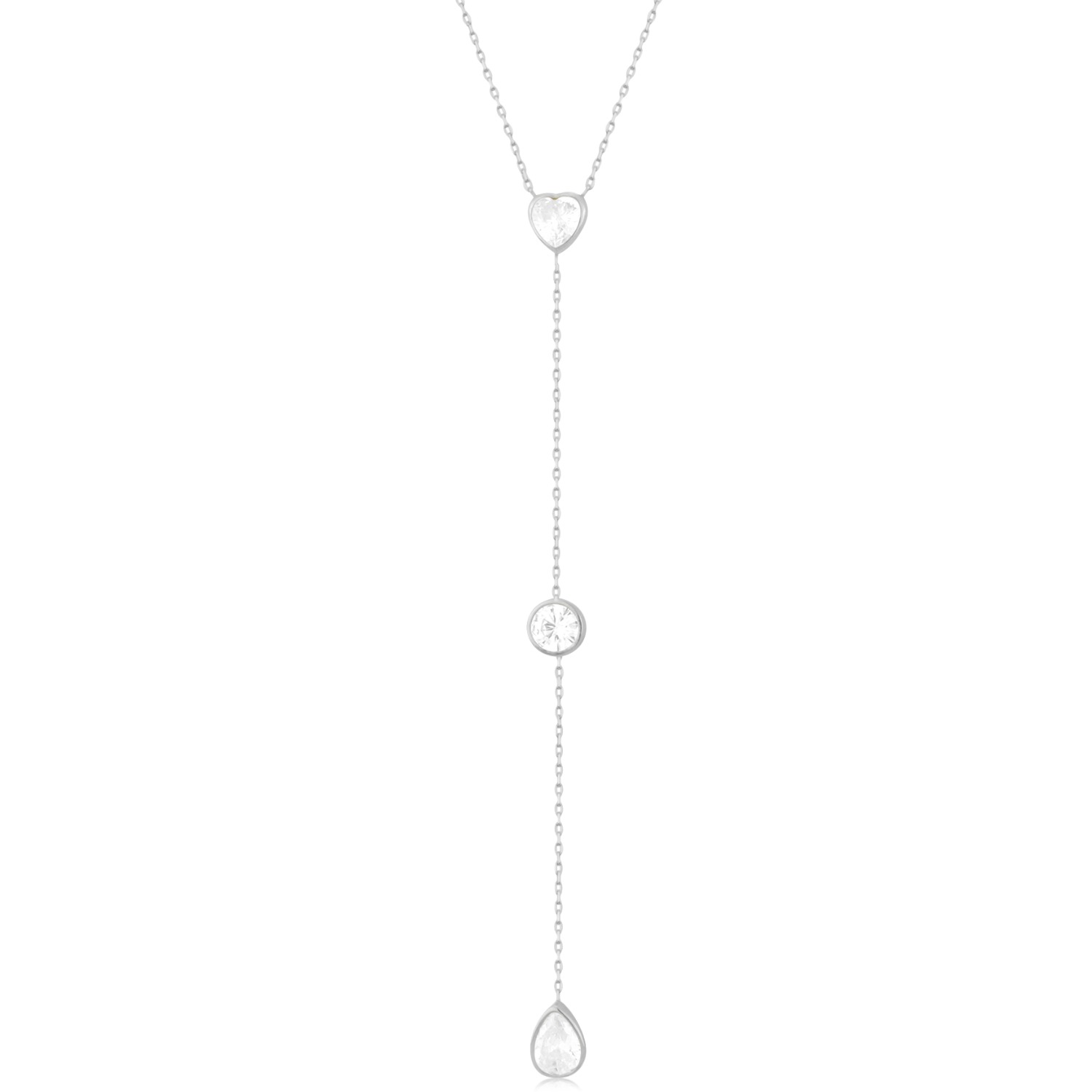 Women’s Fancy Shape Lariat - Silver Shymi