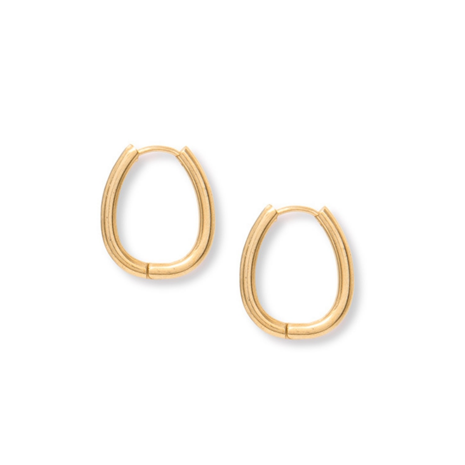Women’s Gold Luna Hoops A Weathered Penny