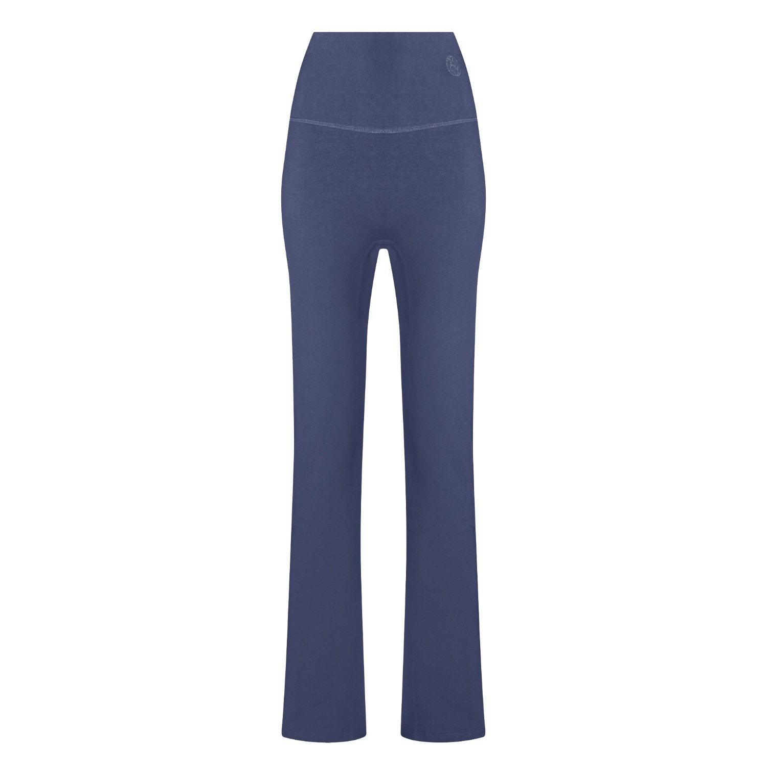 The Koozy Women's Ellis Straight Leg Pants In Pima Cotton In Nightshadow Blue In Blue