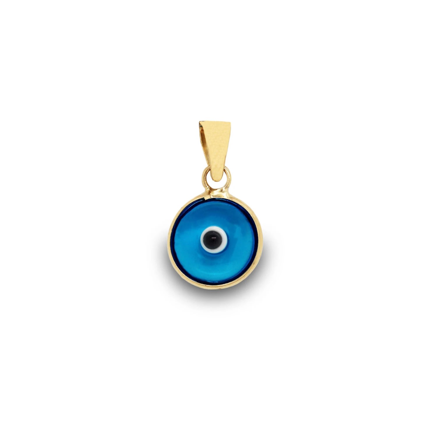 Women’s Blue Evil Eye Pendant, Solid Gold Evil Eye Pendant Jewelsty Fine Jewelry