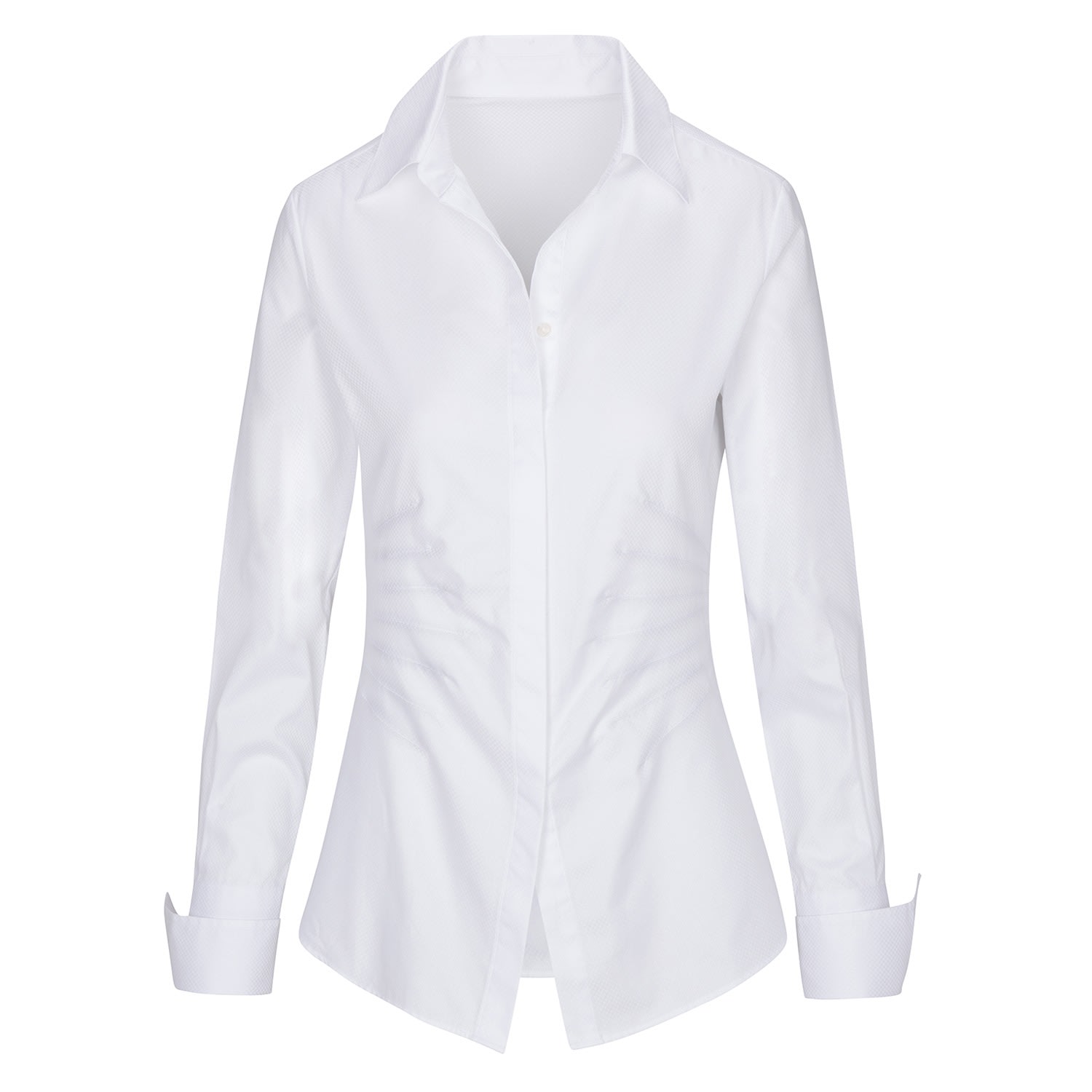 Farinaz Women's Joy Shirt - Pure Mercerized Cotton In White Check In White