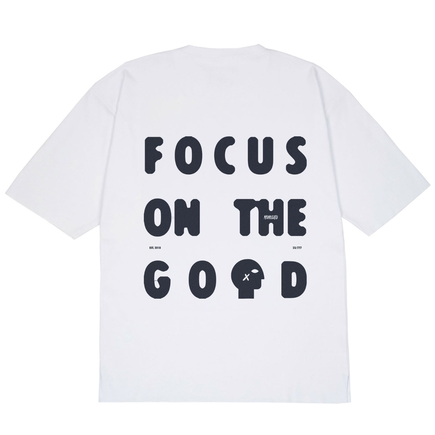 Mysimplicated Women's Black / White Oversized White T-shirt - Focus Design W In Black/white