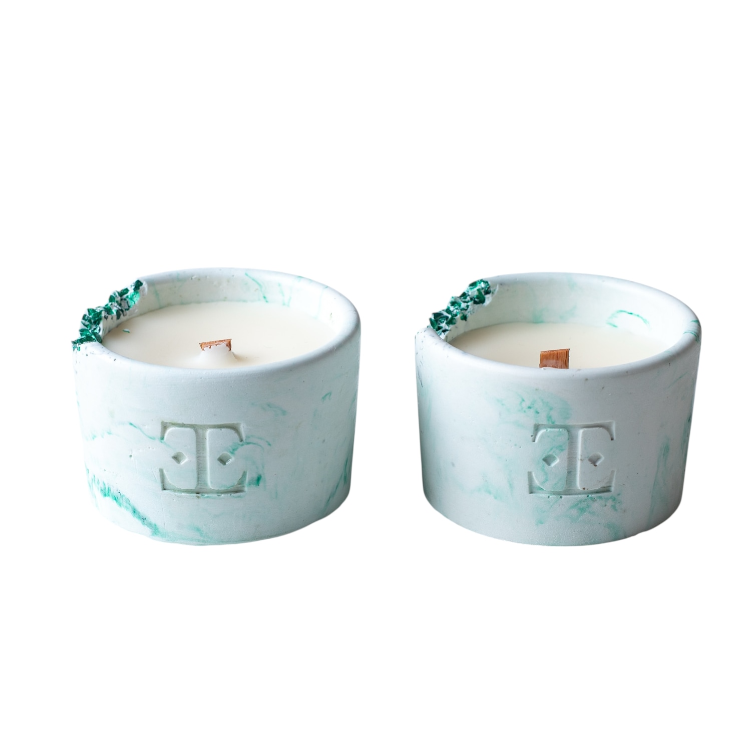 Esti Living Green Apple Frost Midi Candle Set In Green