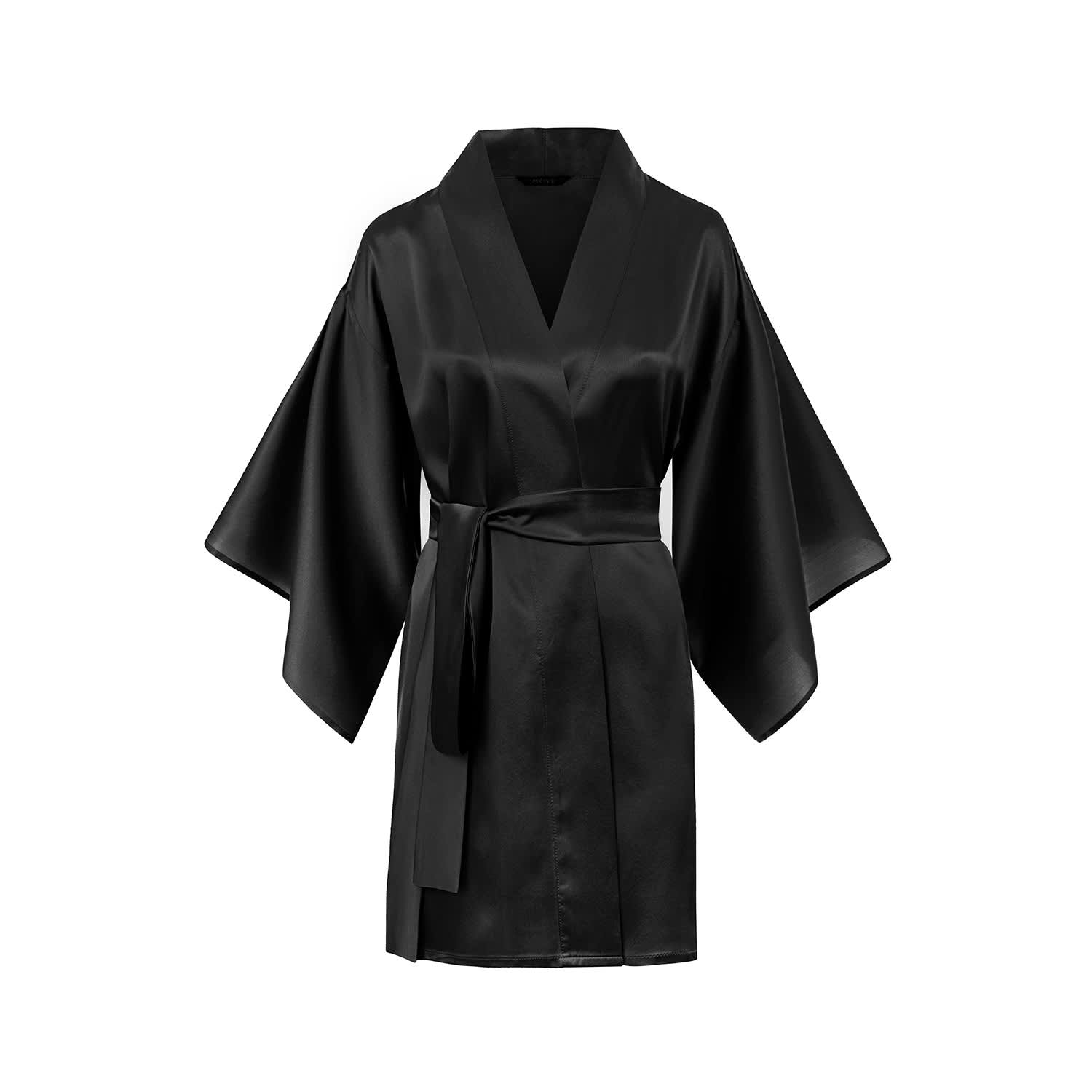black silk robe