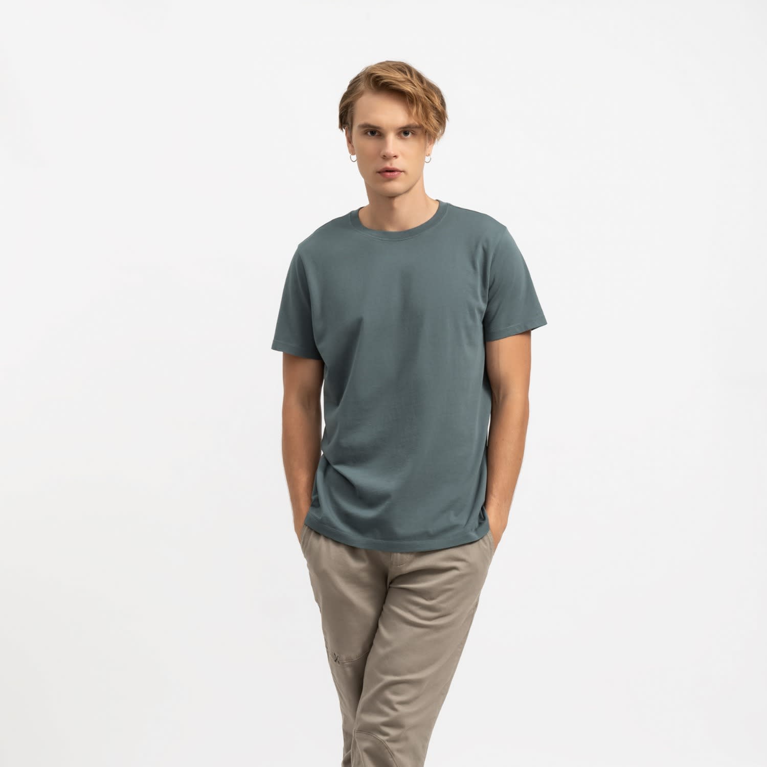 Unisex Regular Fit Basic T-Shirt - Storm | KAFT | Wolf & Badger