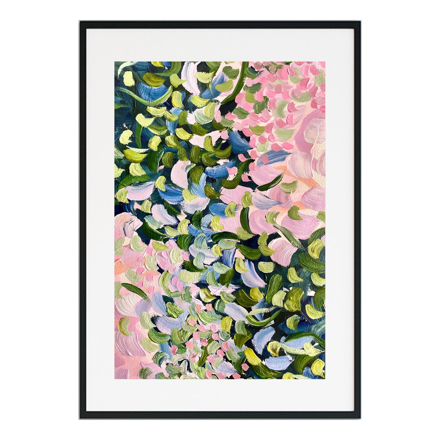 Jessica Slack Studio White Blossom Garden - Large Abstract Print In Multi