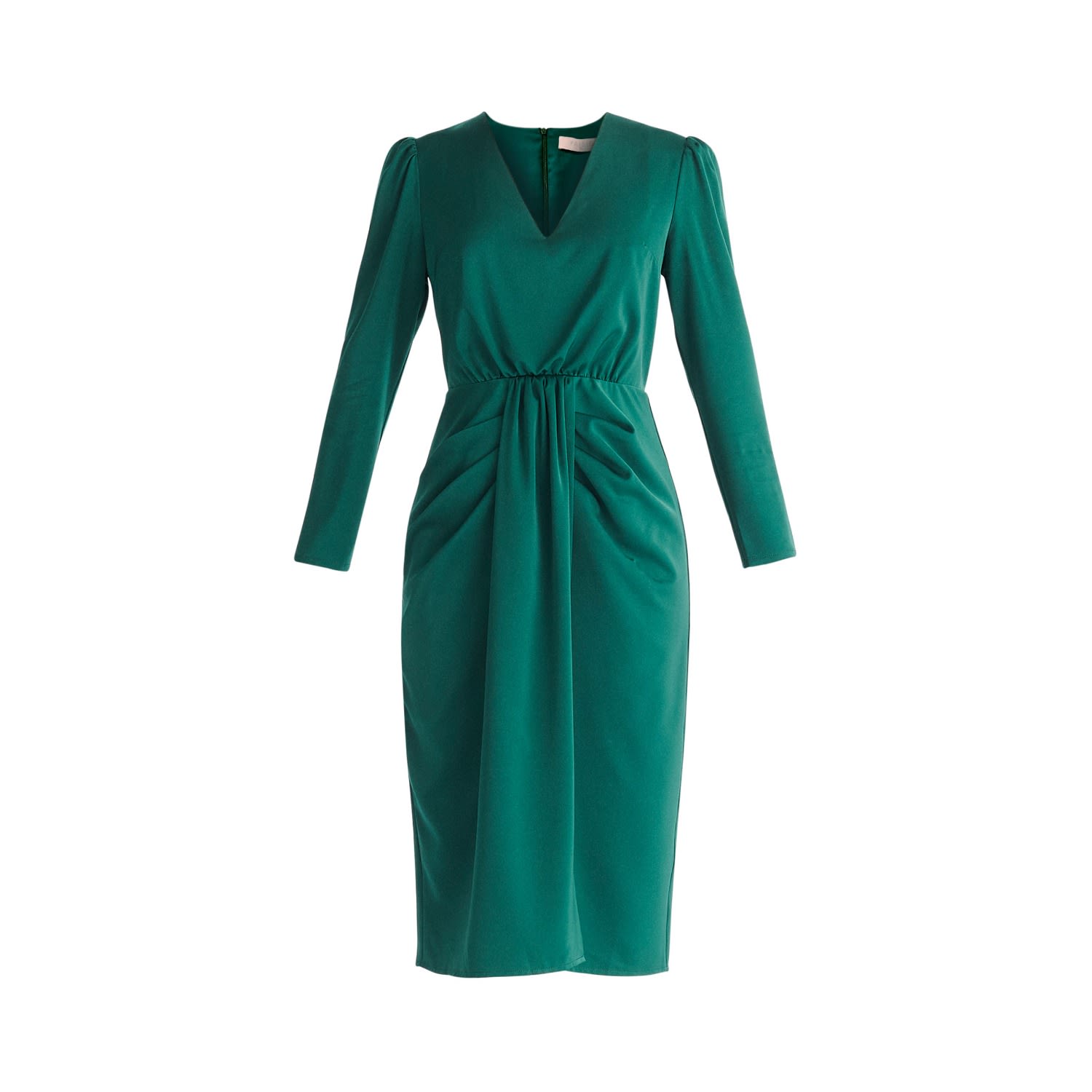 Paisie Women's Satin V-neck Dress In Green