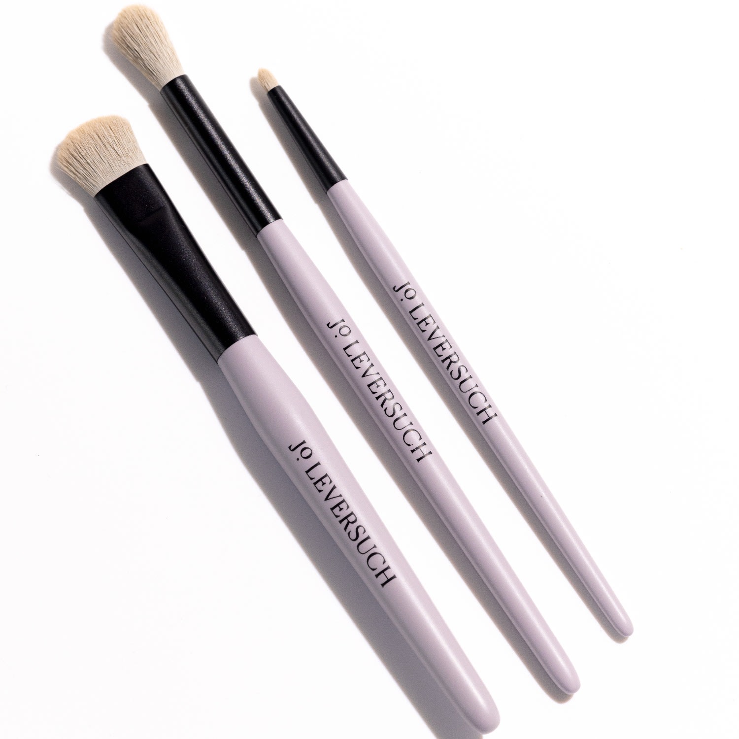 Jo Leversuch Black Eye Trio Brush Set With Exclusive  Cloth Bag In Black
