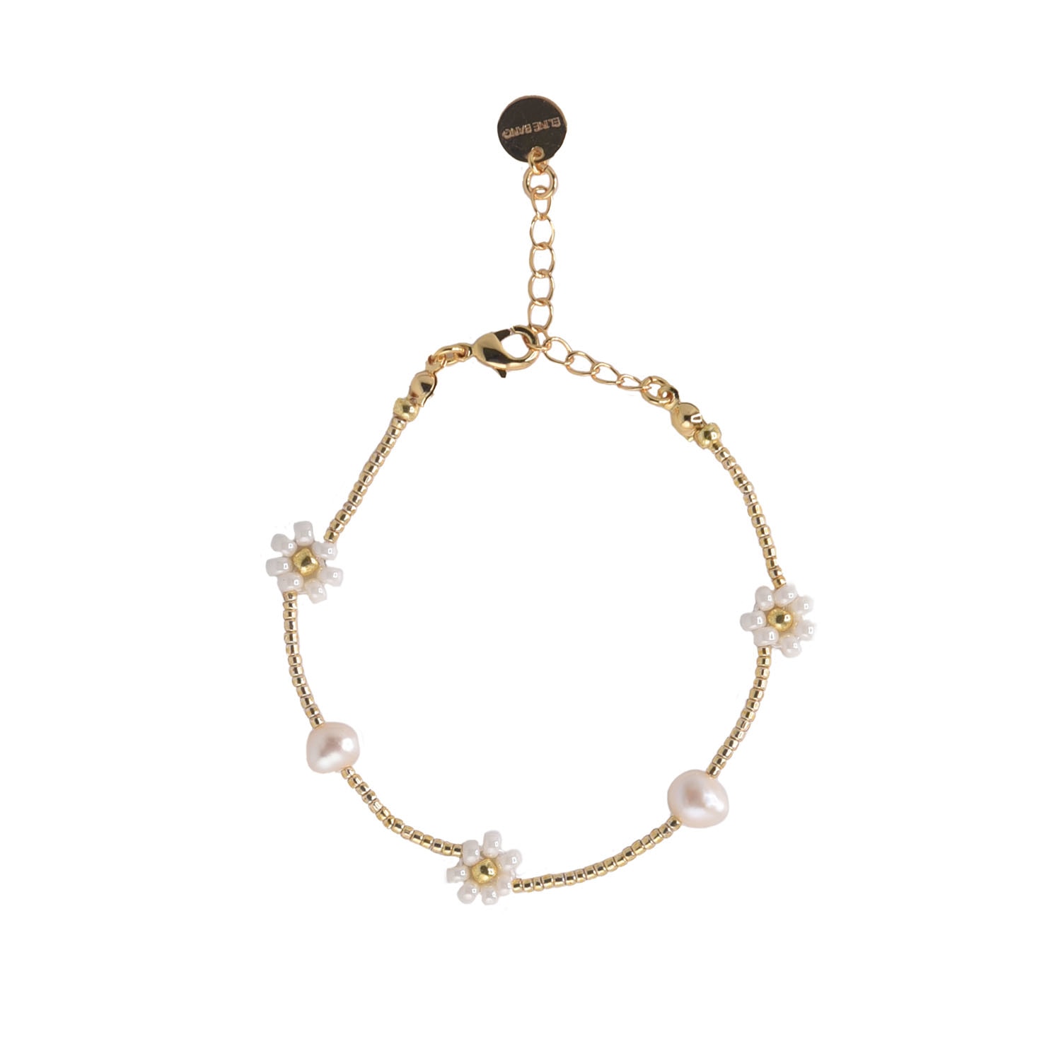 Women’s Gold / White Silje Bracelet Eline Bang