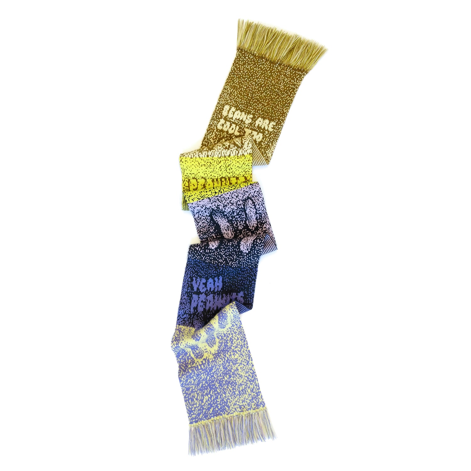 Ccy Currency Women's Peanuts Fan Scarf - Dark Multicolor Mohair