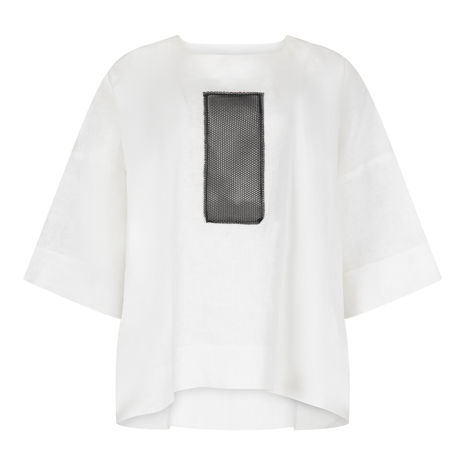 Clothes By Locker Room Women's White Boxy Linen-cotton Top