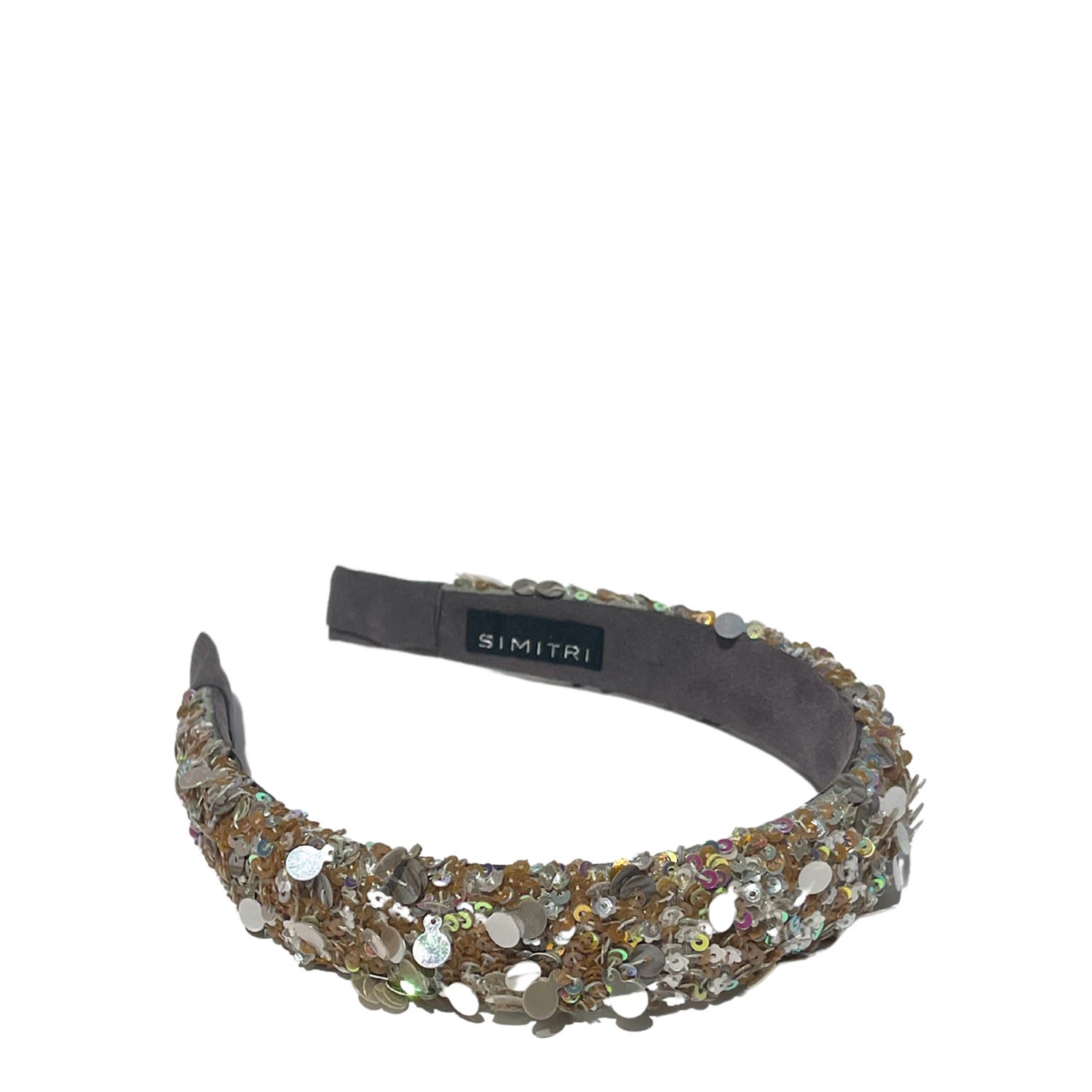 Simitri Women's Neutrals / Gold / Brown Biscotti Headband In Gray