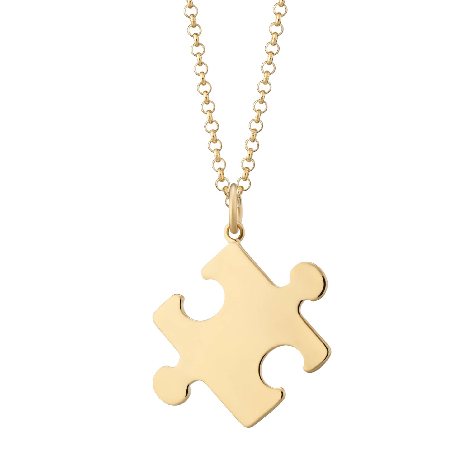 Women’s Gold Plated Large Jigsaw Necklace Lily Charmed