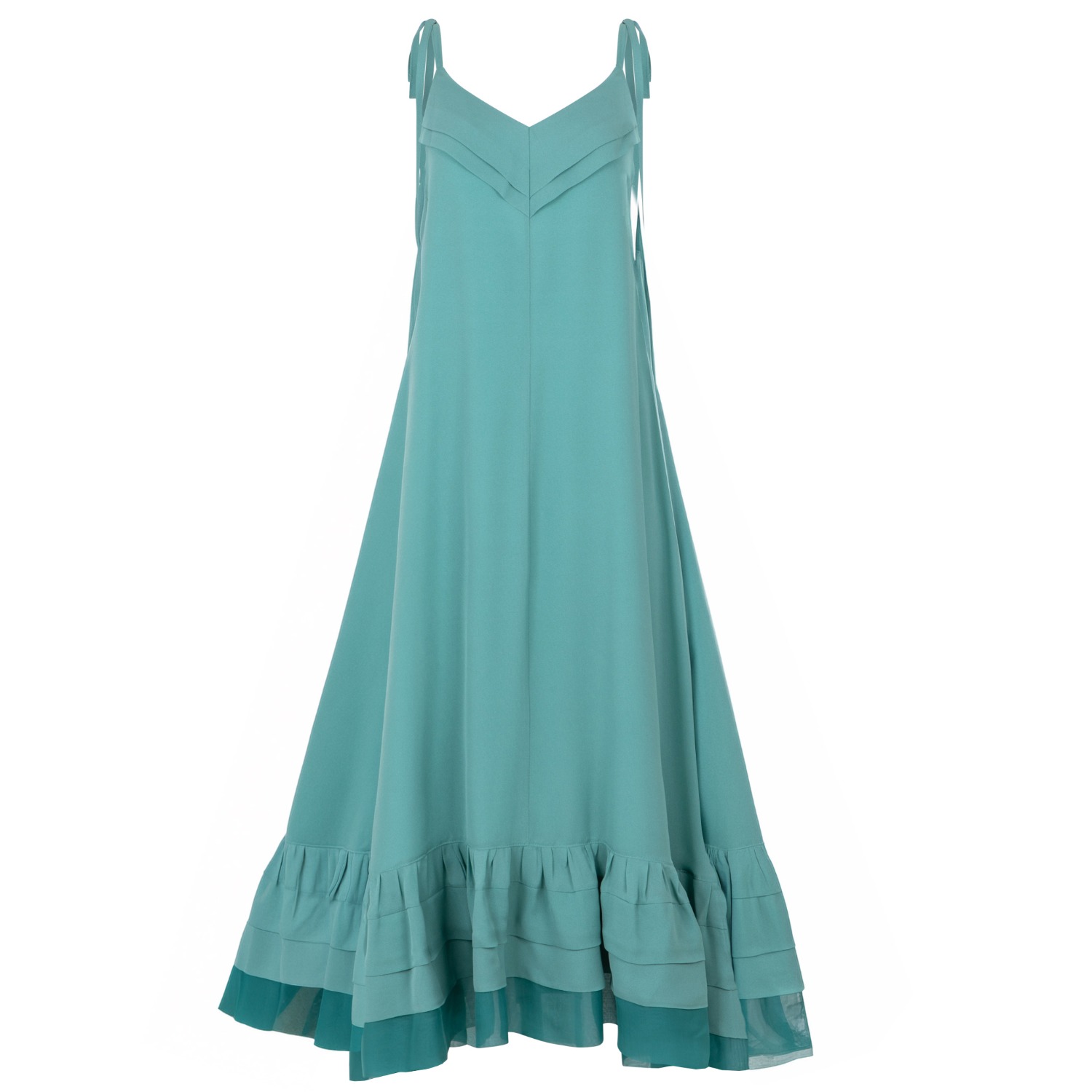 mint green chiffon maxi dress Sage Green Chiffon Bridesmaid Dress A-Line Maxi Long Sleeve V-Neck