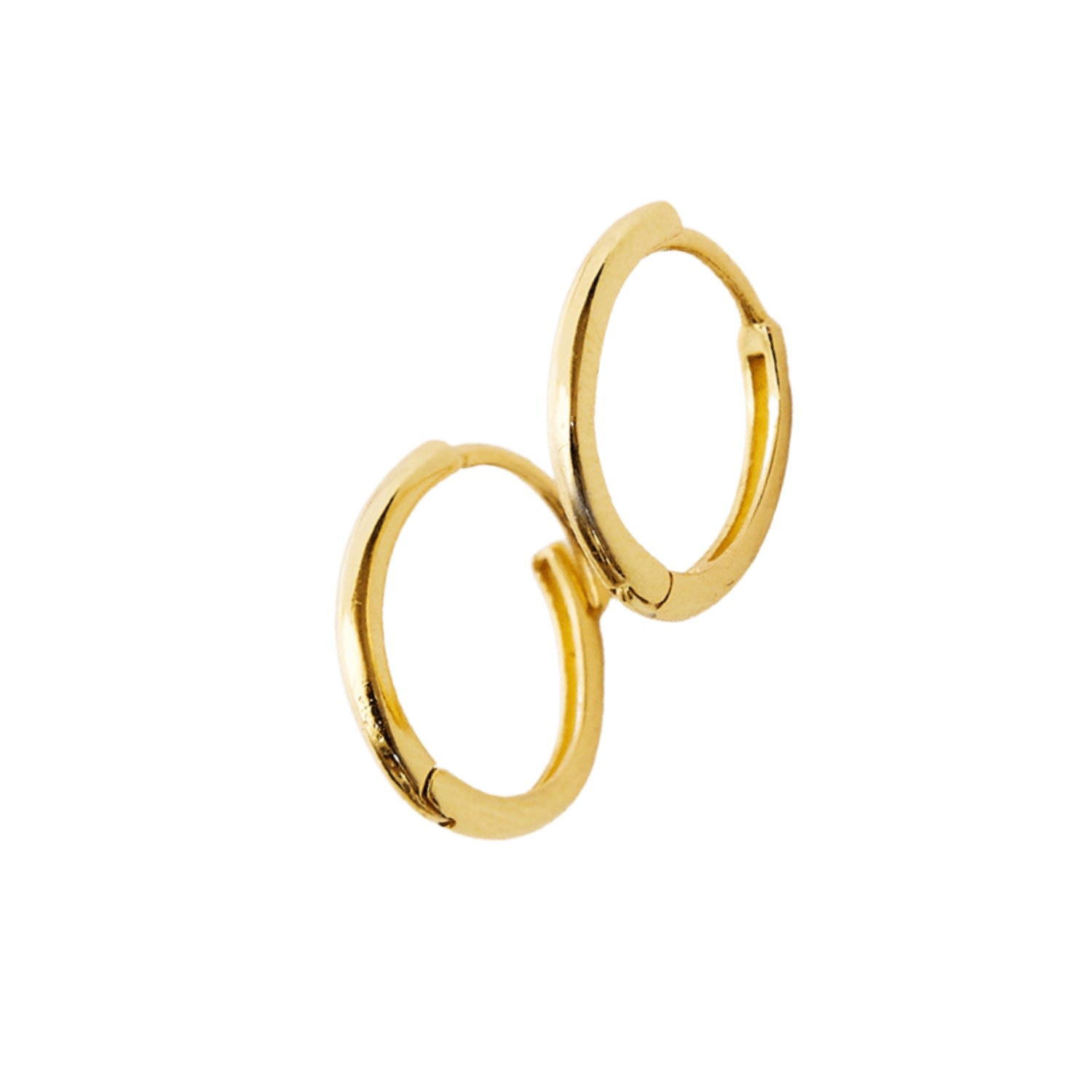 Spero London Women's Sterling Silver Oval Small Hoop Earring - Gold In Gold