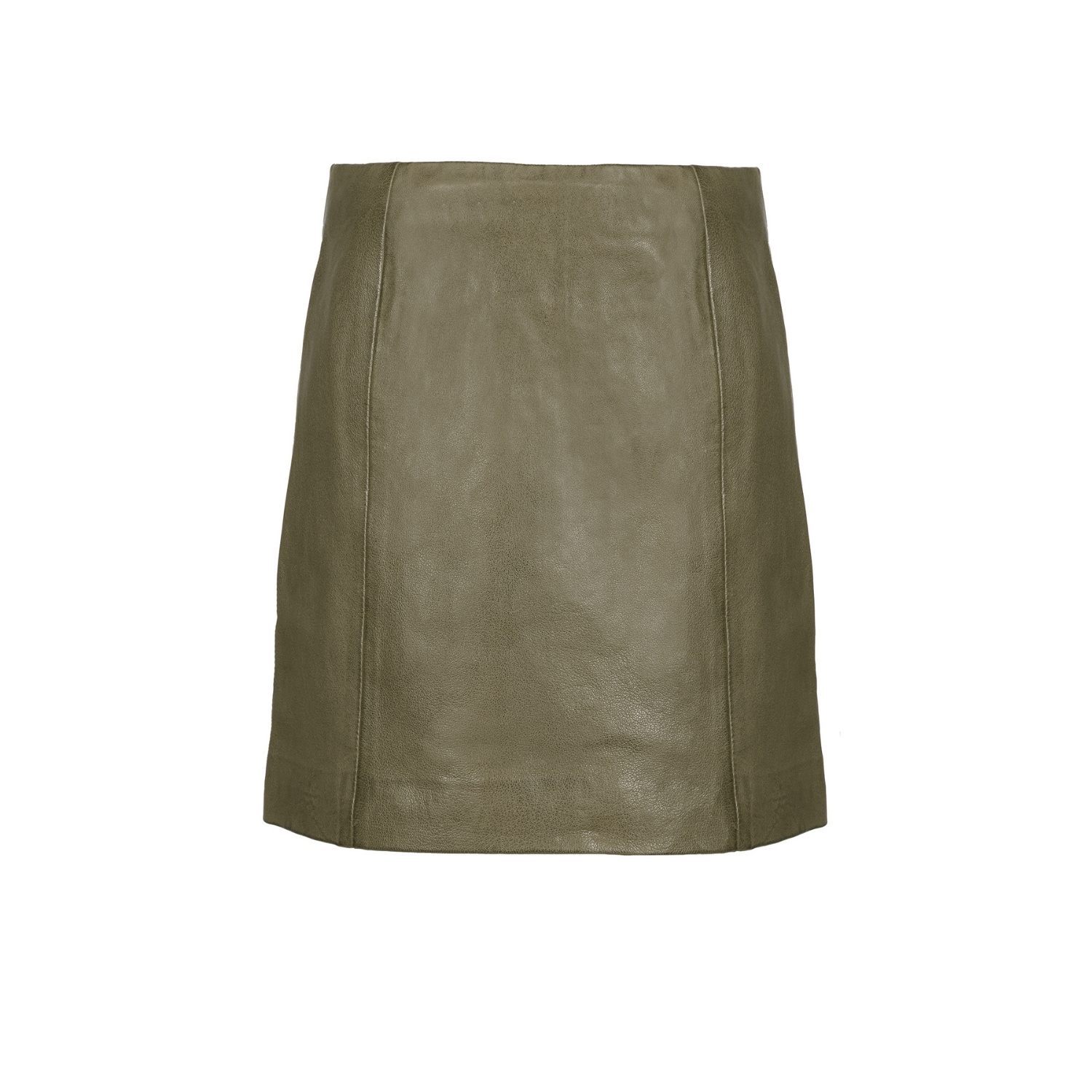 Women's Green Leather Mini Skirt Olive | Medium | Freaky Nation