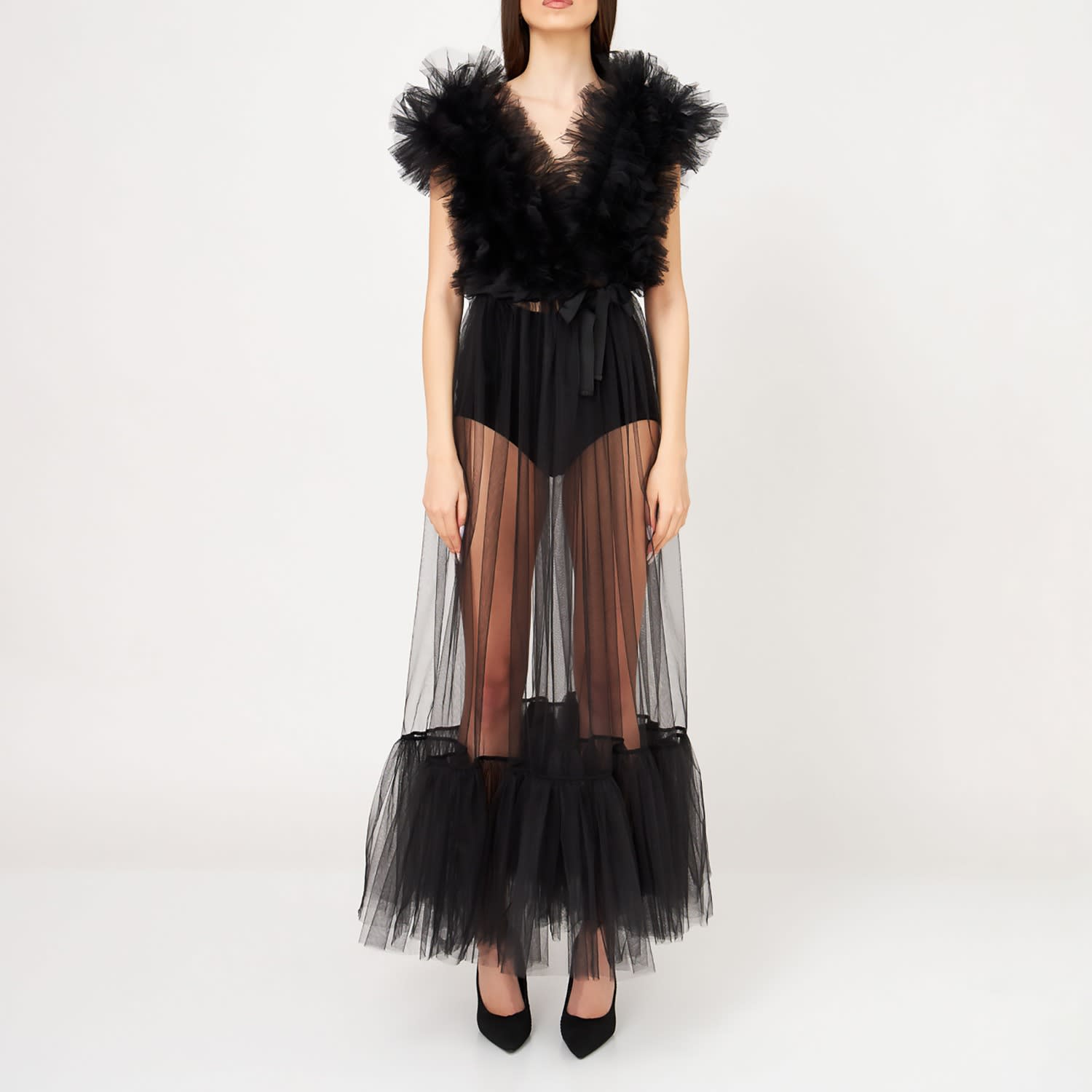 Tiered Tulle Gown | LIA ARAM | Wolf & Badger