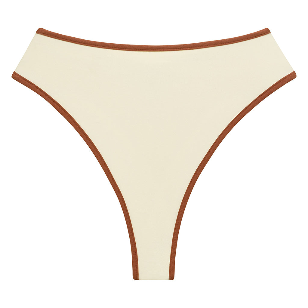 Montce Women's Neutrals Oat Terracotta Binded Paula Bikini Bottom In Multi