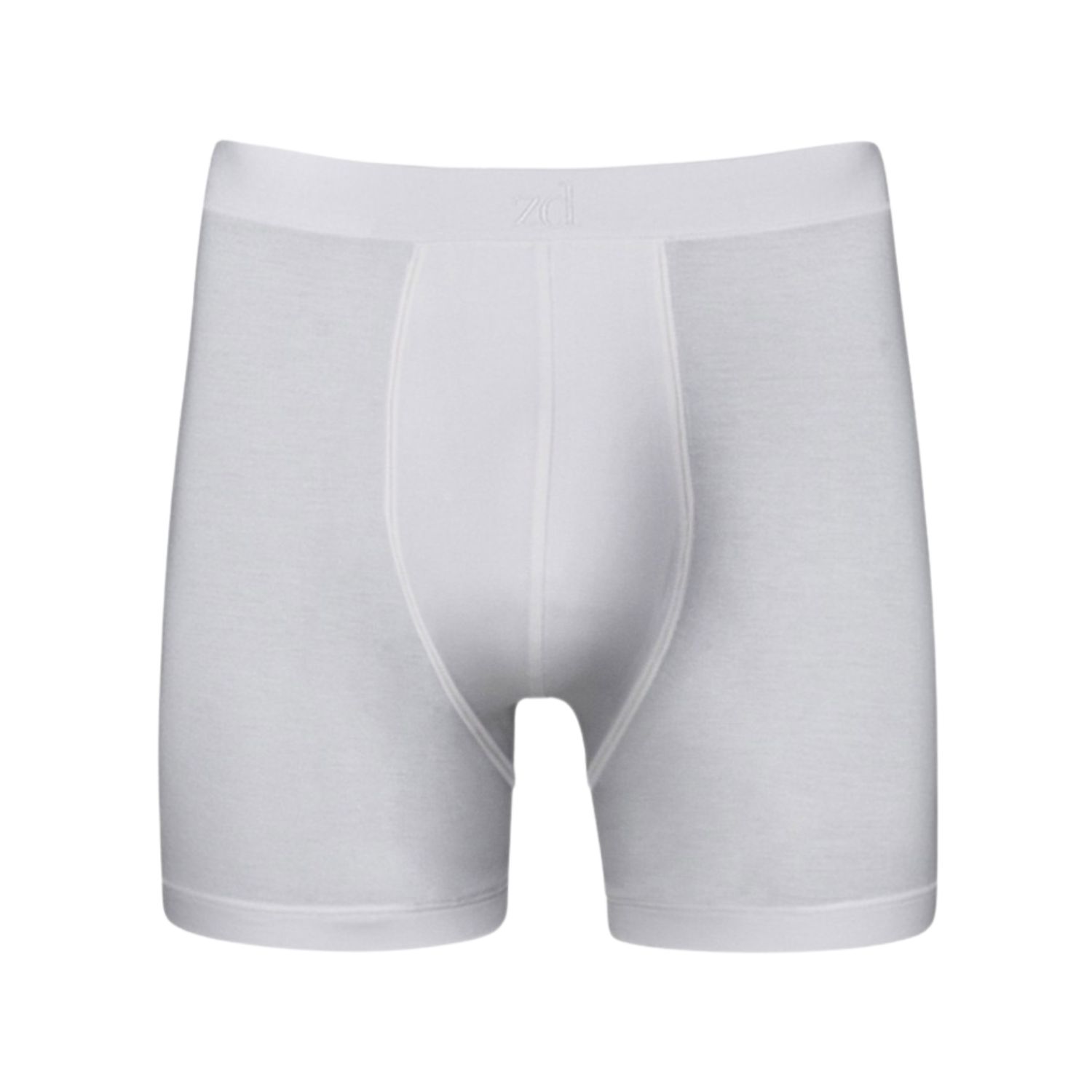 Zd Zero Defects Men's Breno Organic Cotton Boxers - Comfort And Quality Redefined - Color White In White