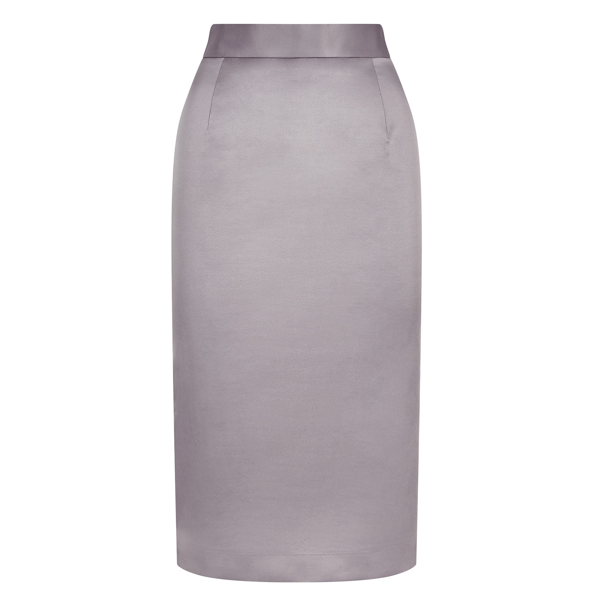 Femponiq Women's Cotton-blend Sateen Pencil Skirt - Light Grey In Grey