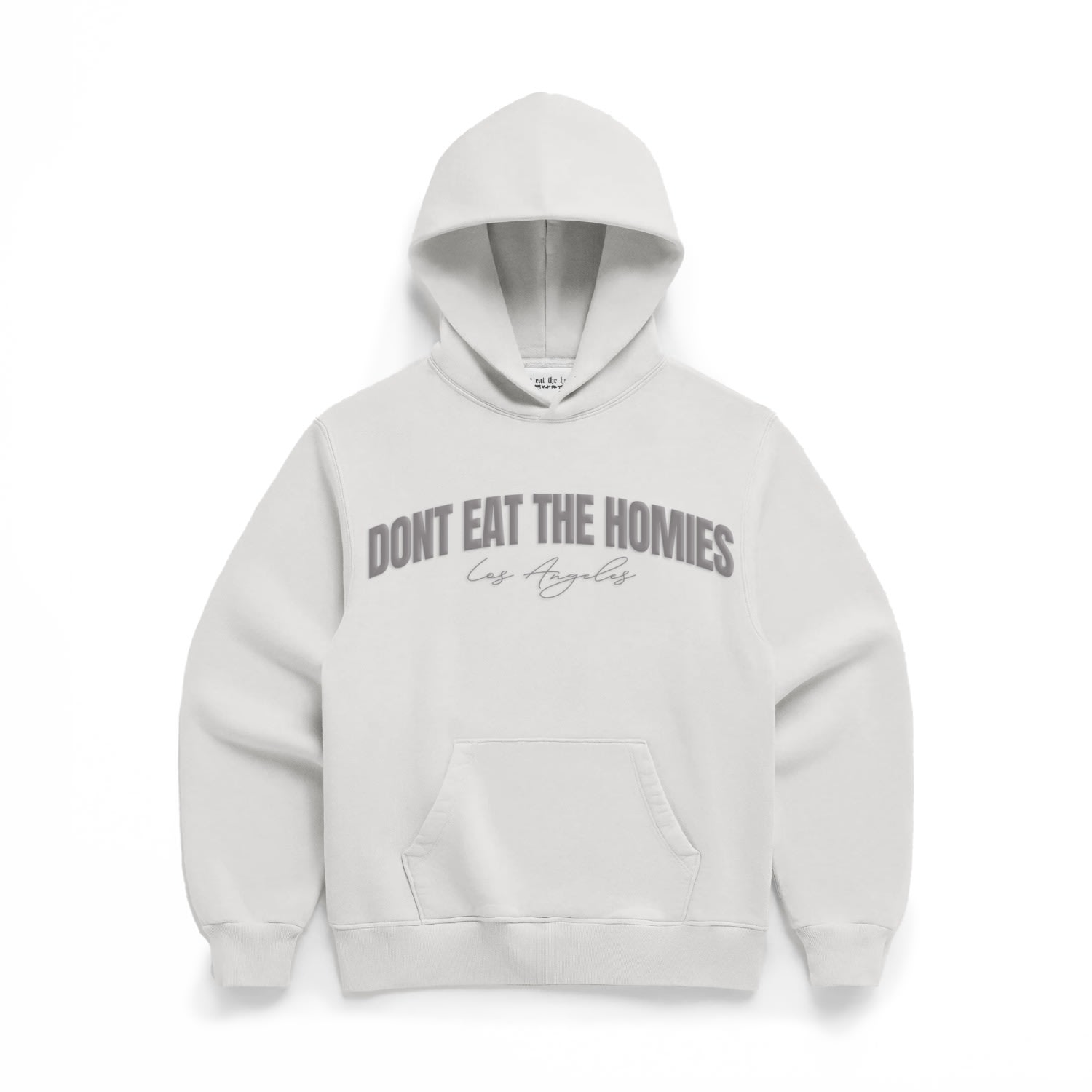 Dont Eat The Homies Arch Hoodie - Grey In Grey