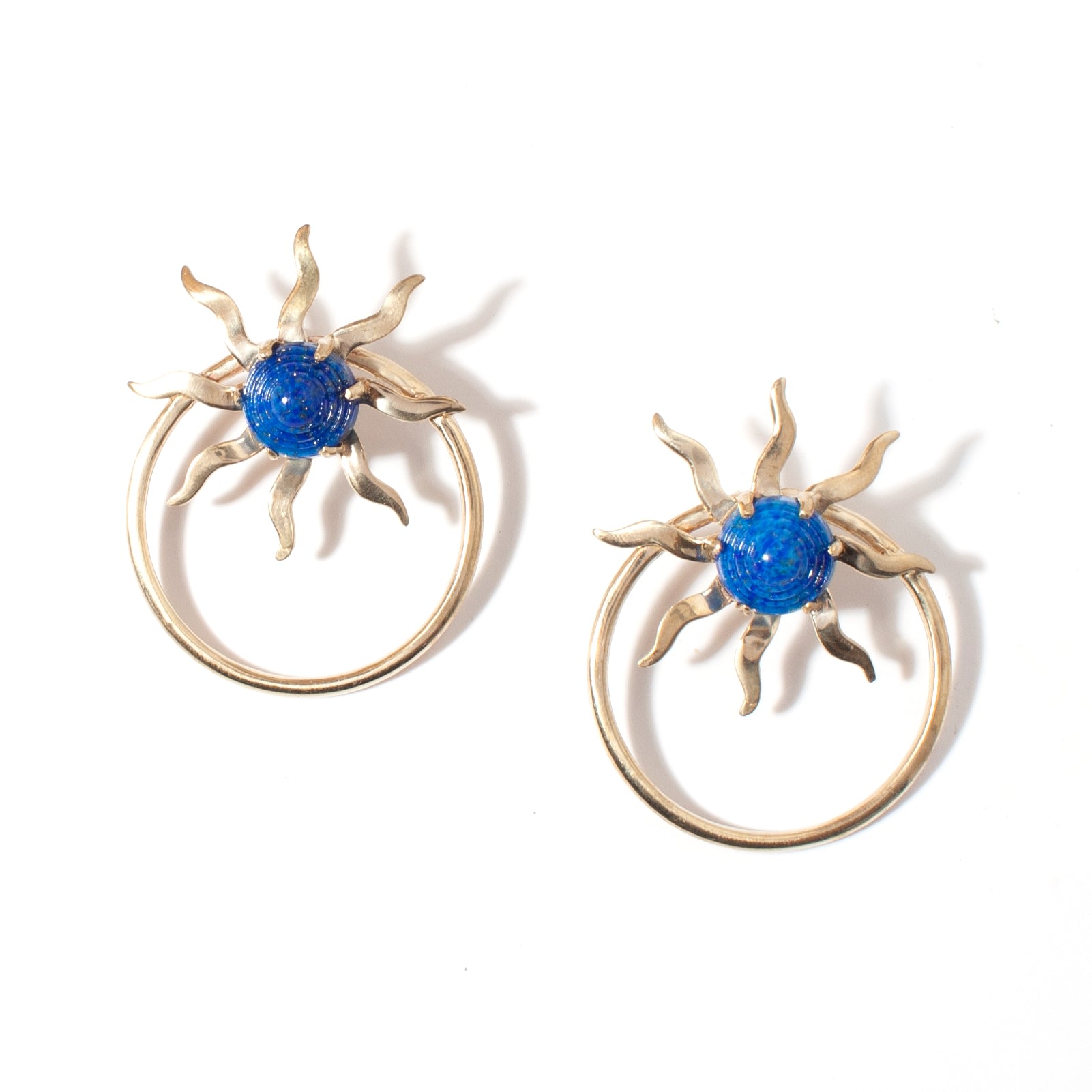 Castlecliff Women's Gold / Blue Astral Earring