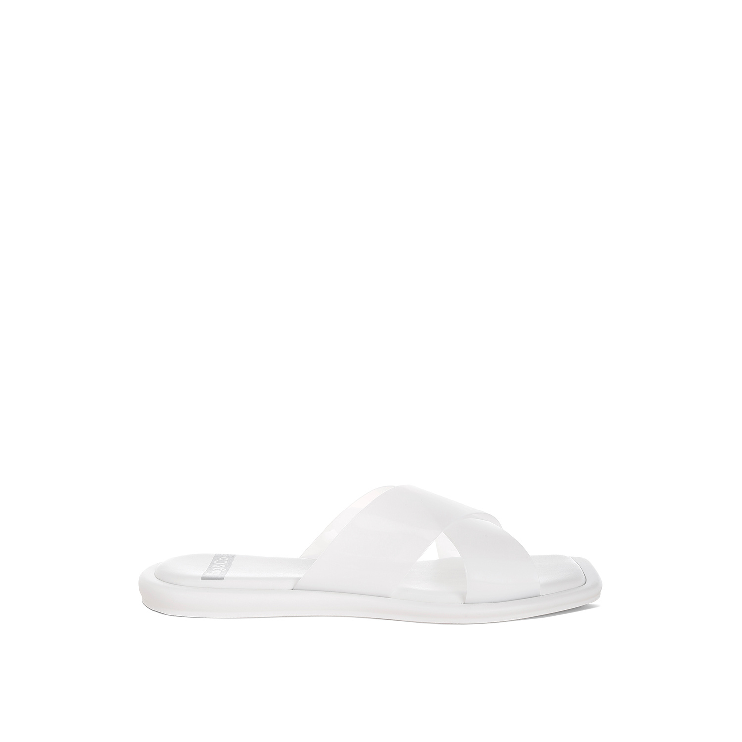 Women's Kimama Criss Cross Strap Slip Ons In White By Rag & Co | 7.5 Uk | Rag & Co.