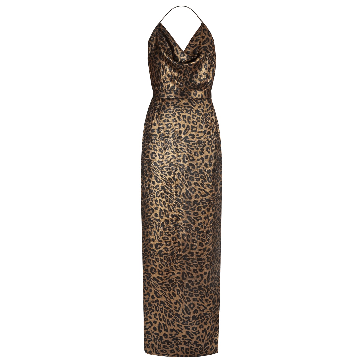 Undress Women's Kalea Animal Leopard Print Maxi Cowl Neck Dress
