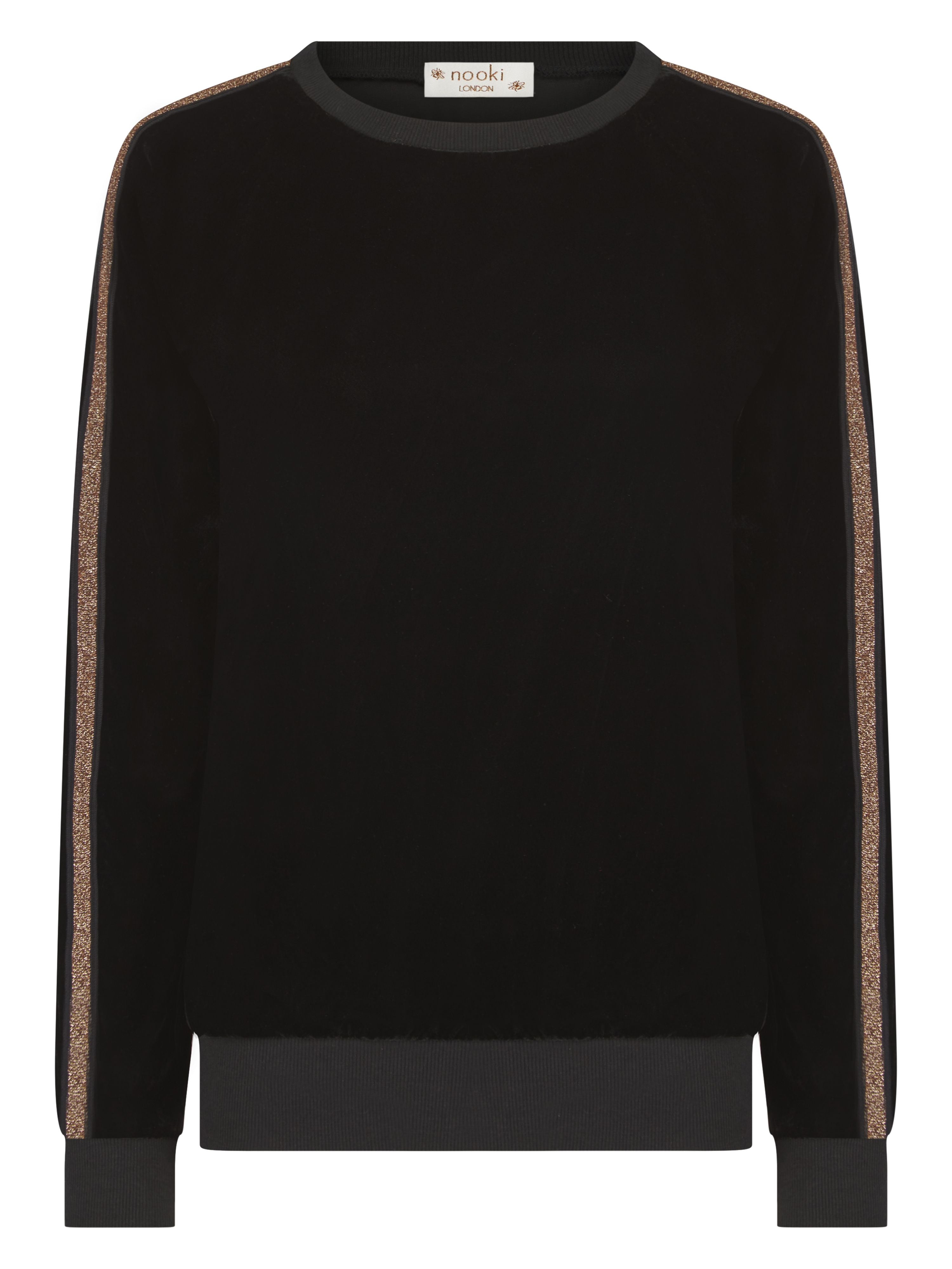 Women’s Black Penelope Velvet Sweater Small Nooki Design