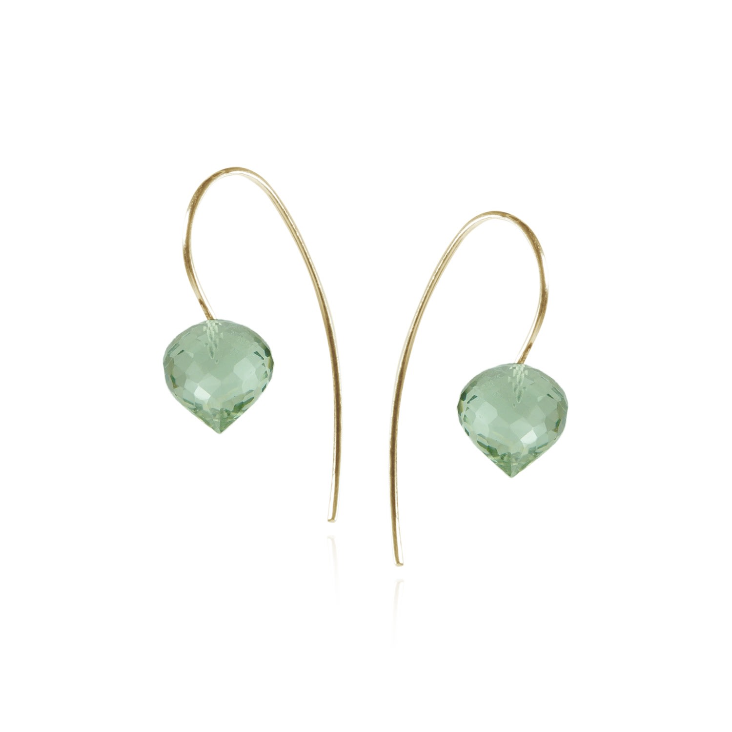 Women’s Green Amethyst Drop Earrings Mounir London