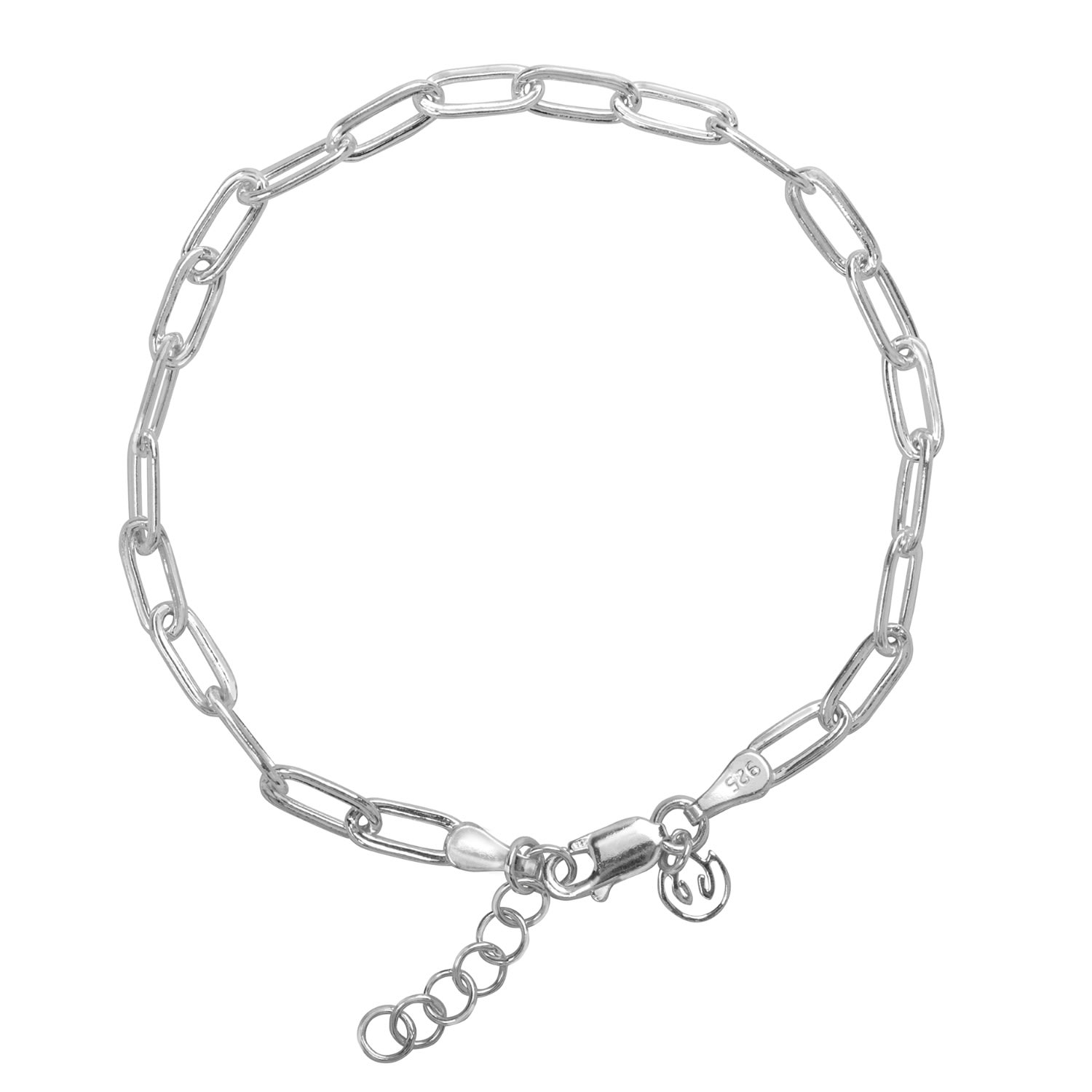 Women&rsquo;s Paper Clip Bracelet In Sterling Silver | The Jewellery Store London
