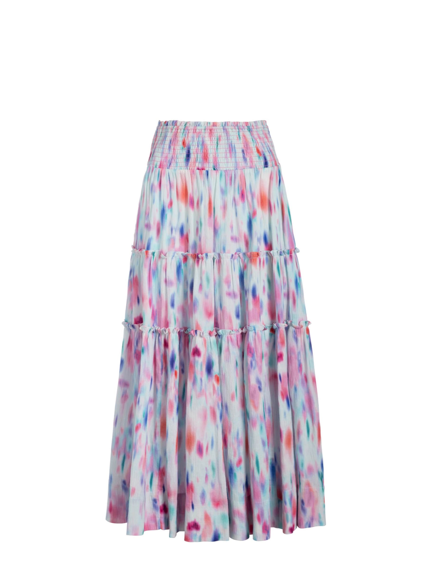 Change Of Scenery Women's Blue / Pink / Purple Charlie Skirt In Hazy Ikat Seafoam