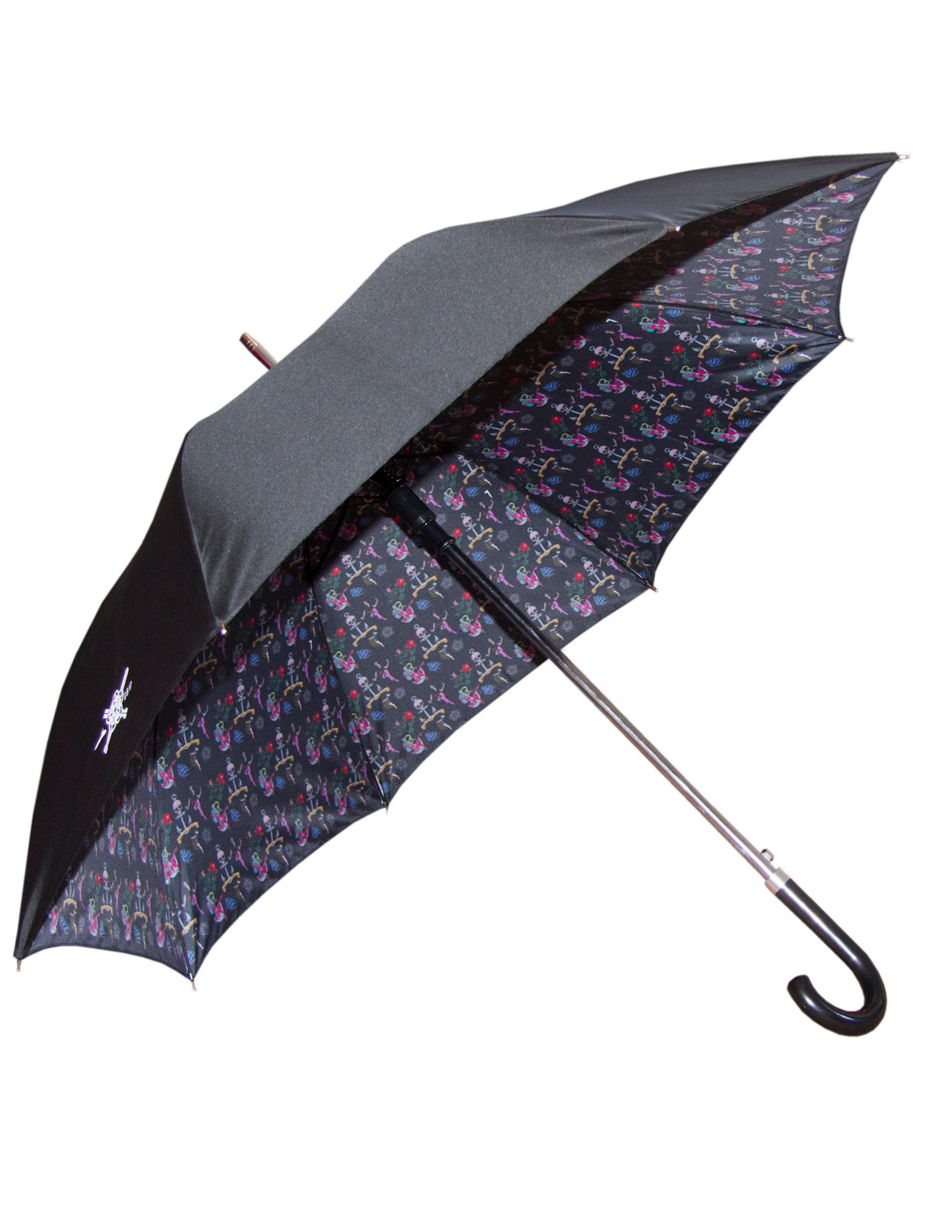 Gresham Blake Black Tattoo Umbrella In Black